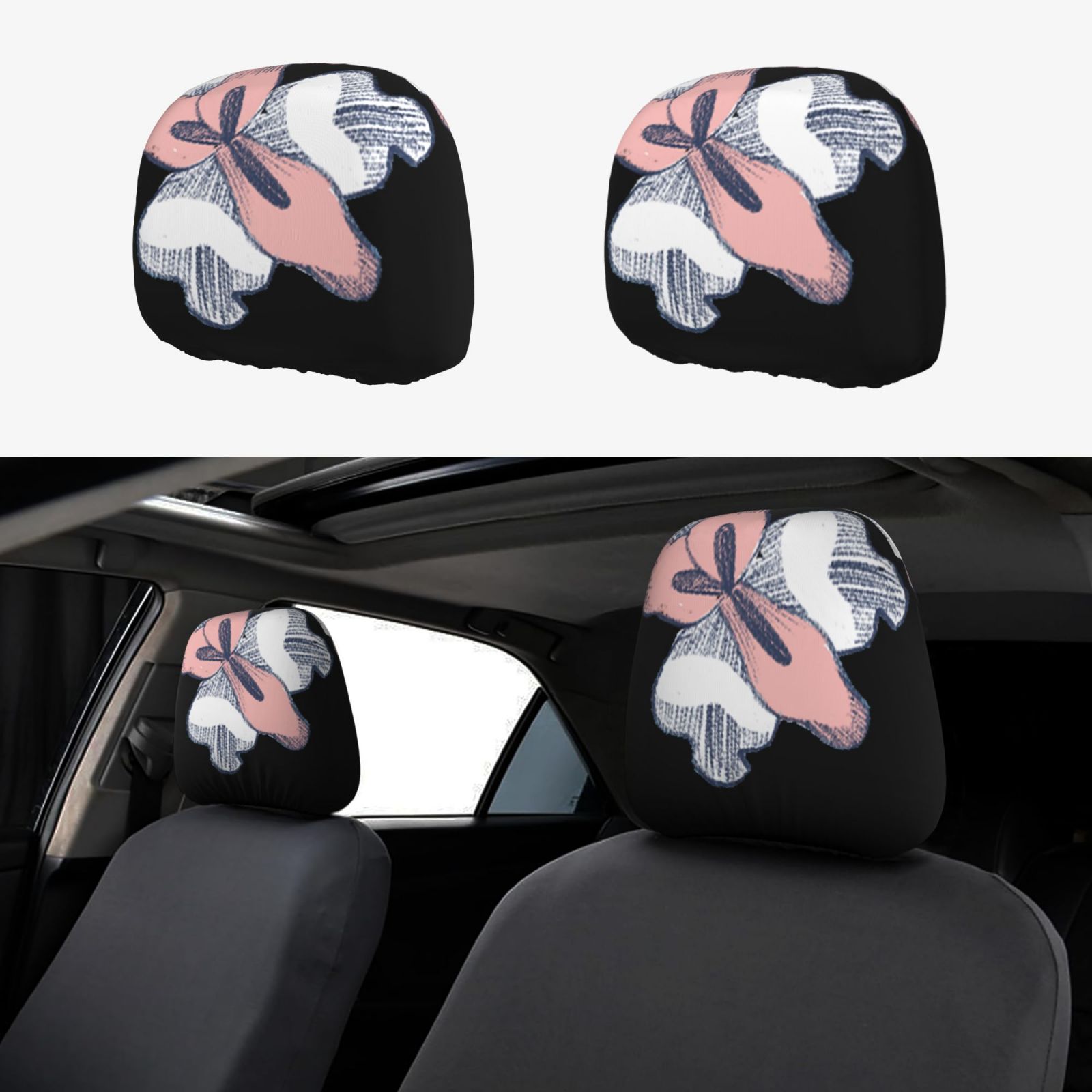 Car Headrest Cover 2 Pcs