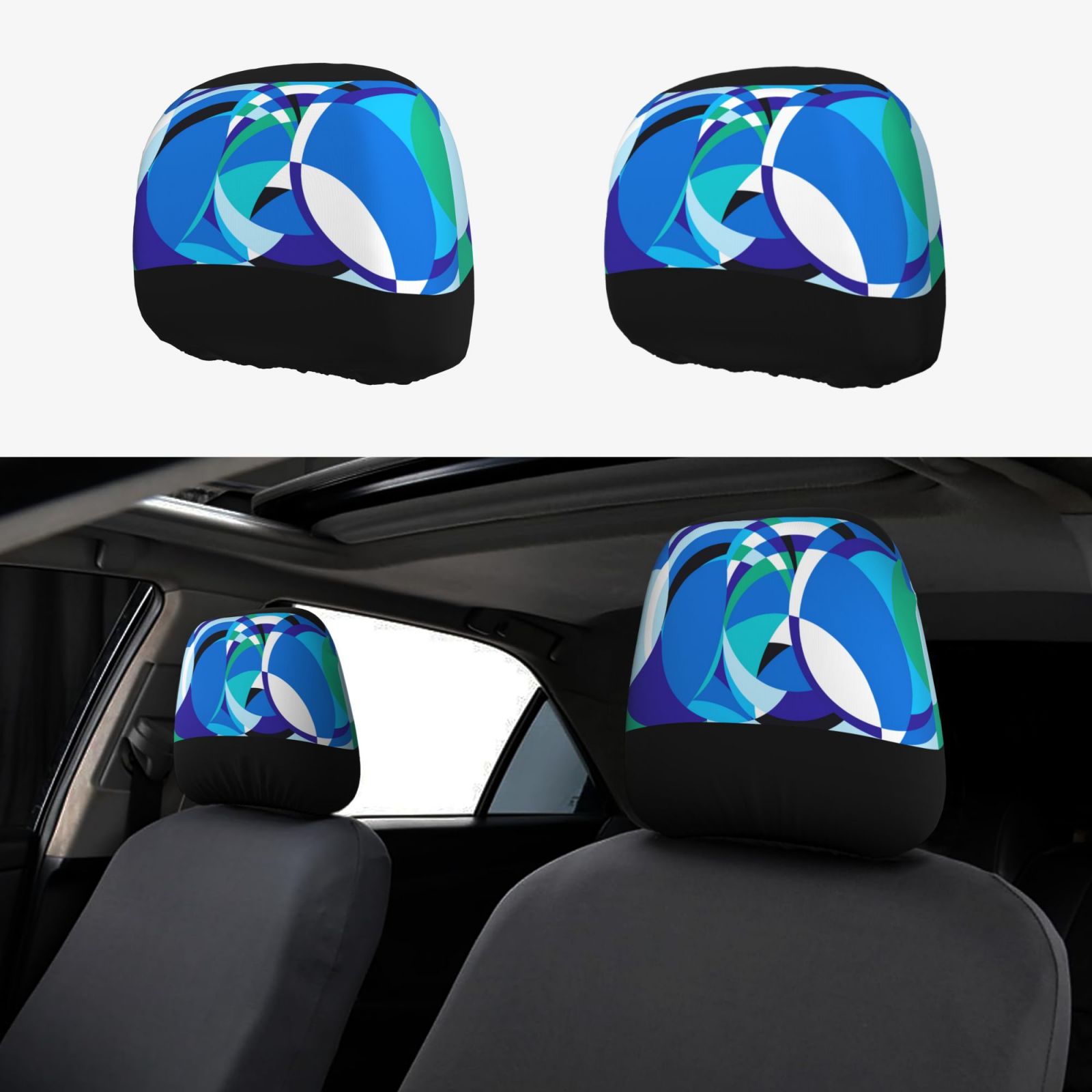 Car Headrest Cover 2 Pcs