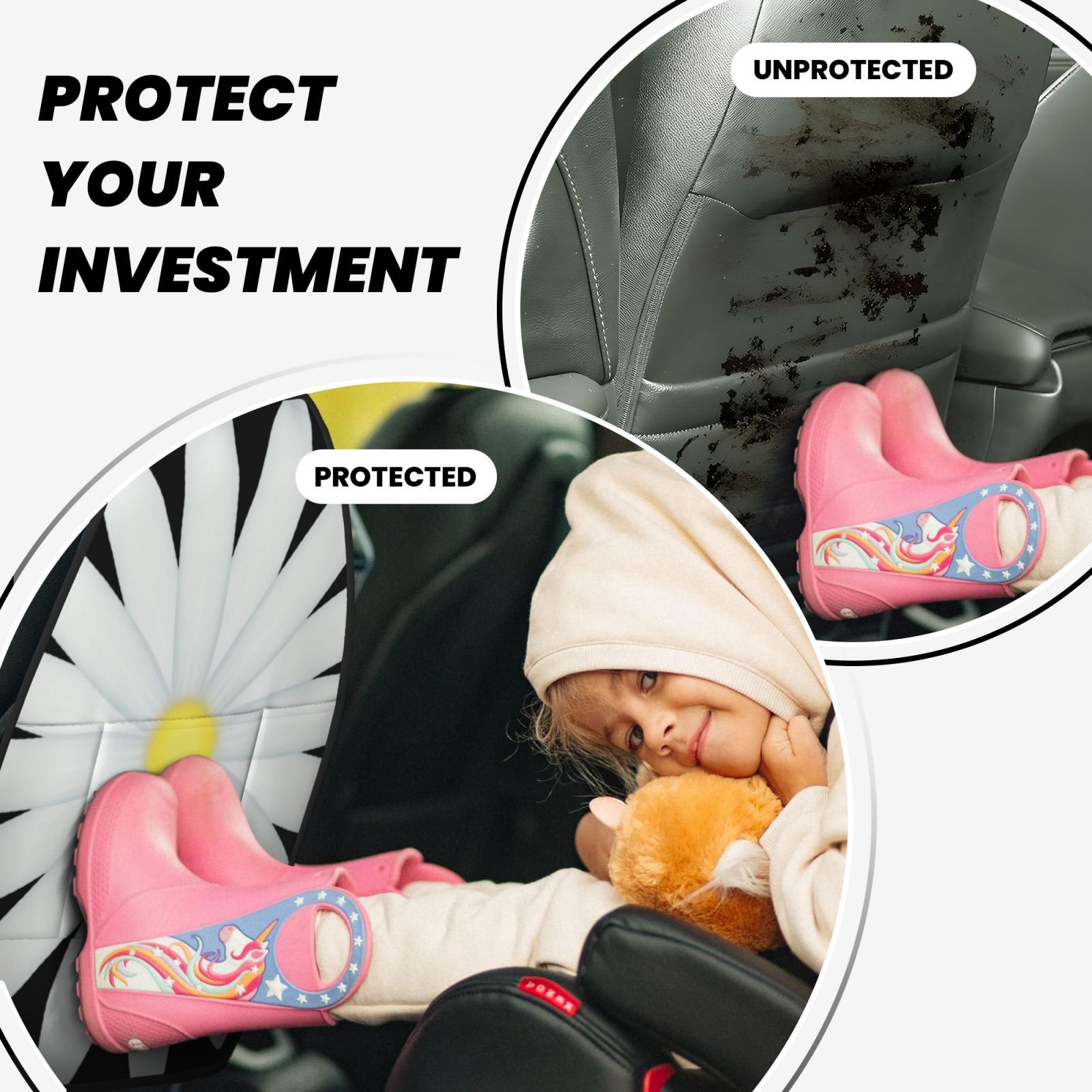 Anti-kick Storage Mat For Car Seats 2 Pcs