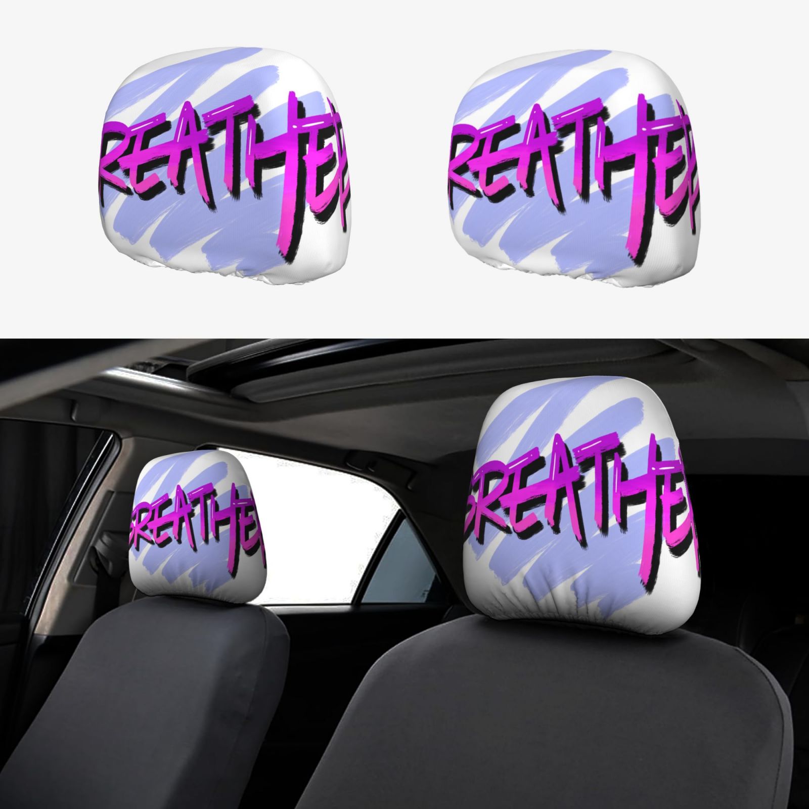 Car Headrest Cover 2 Pcs