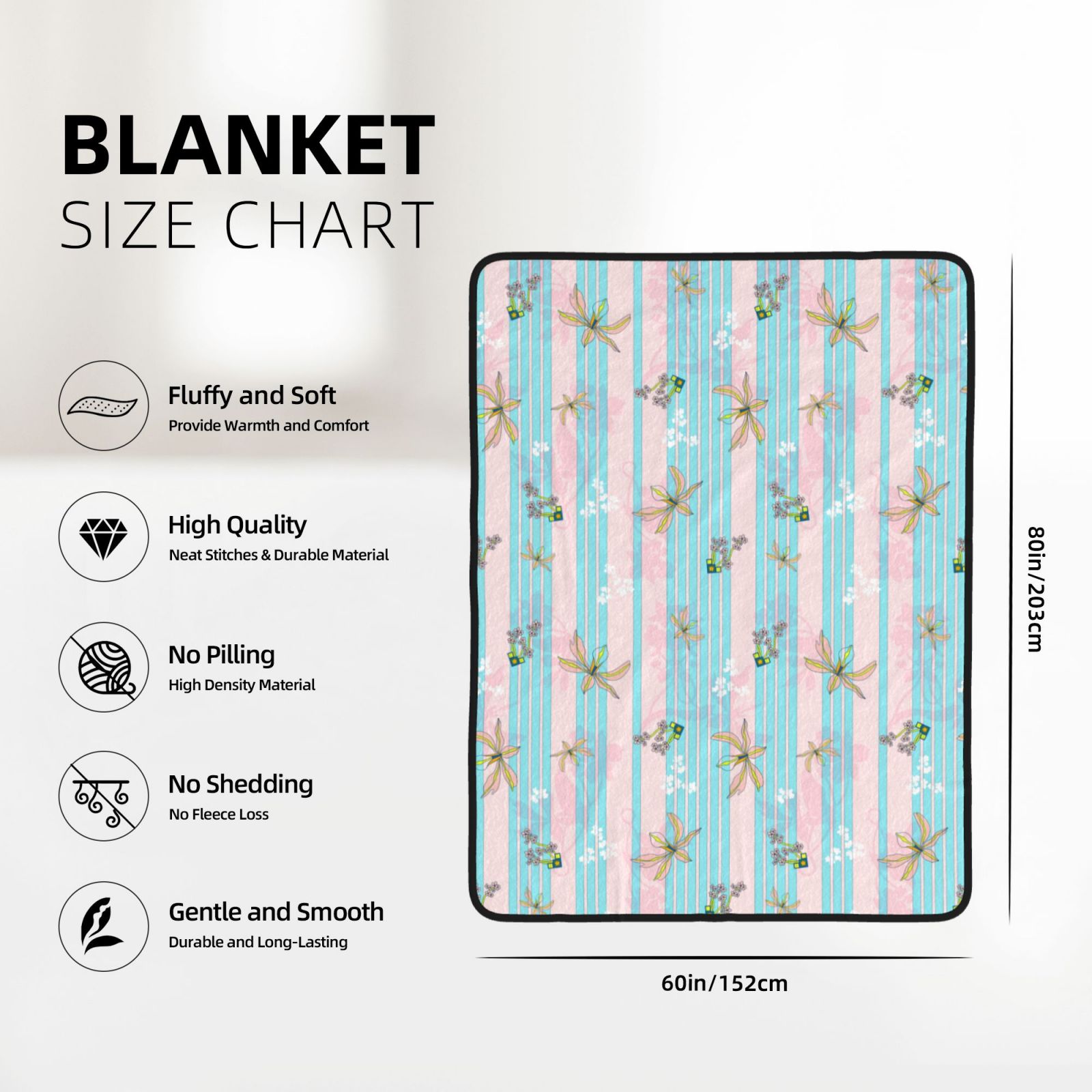 60x80in Double Sided Blanket