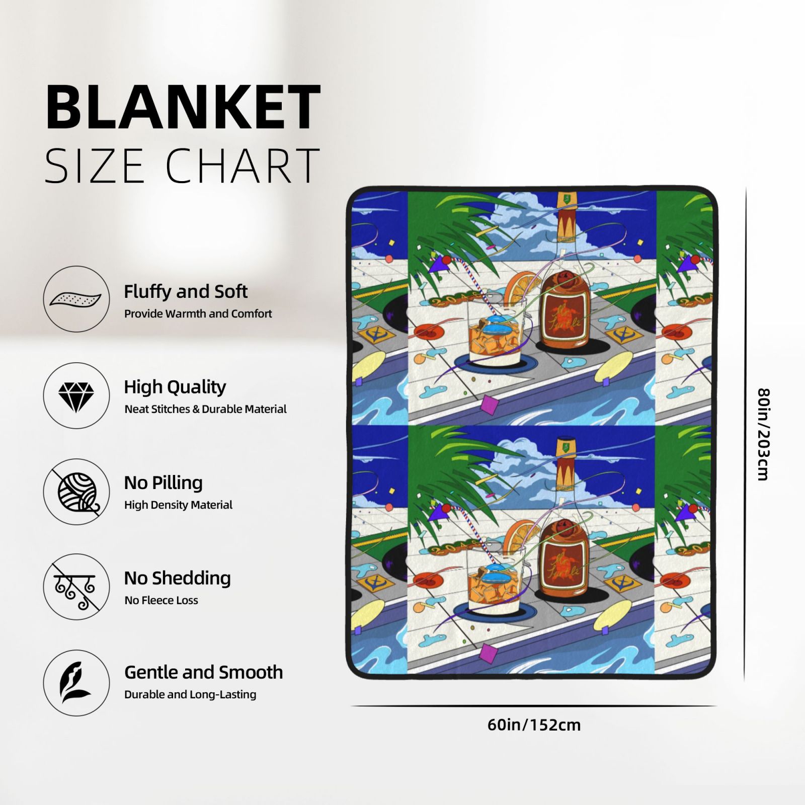 60x80in Double Sided Blanket