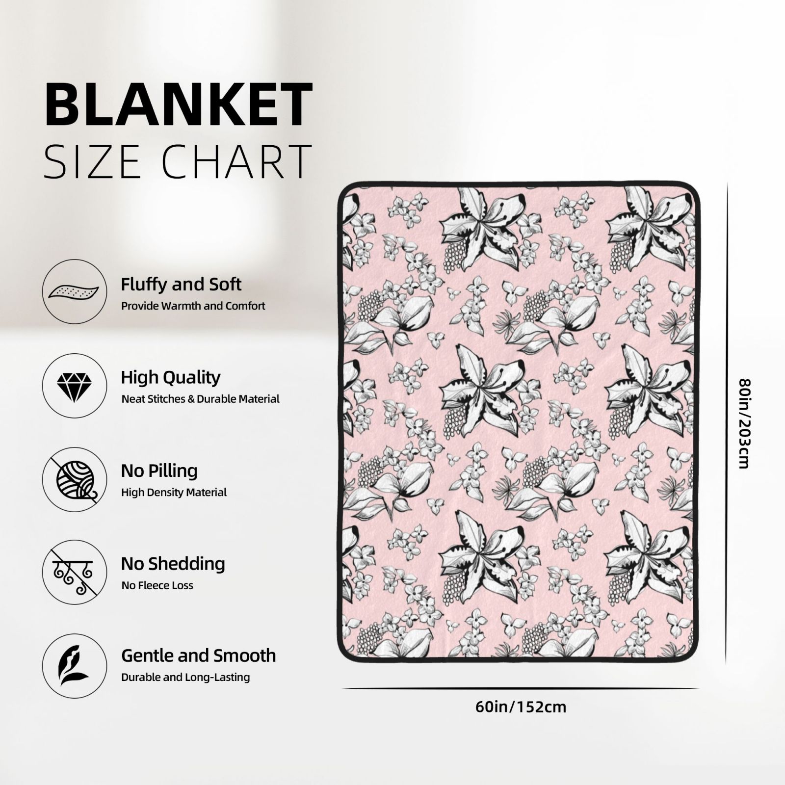 60x80in Double Sided Blanket