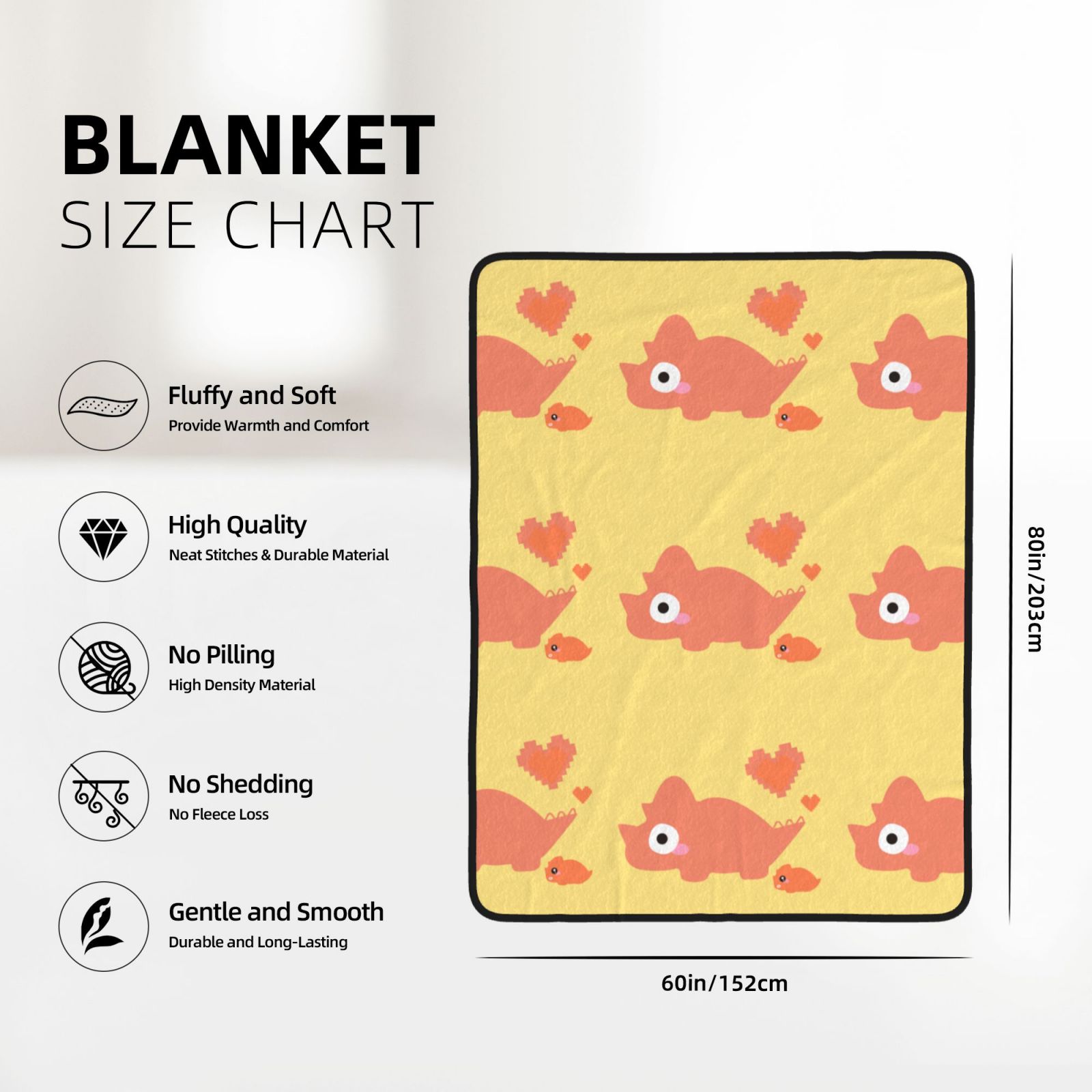 60x80in Double Sided Blanket