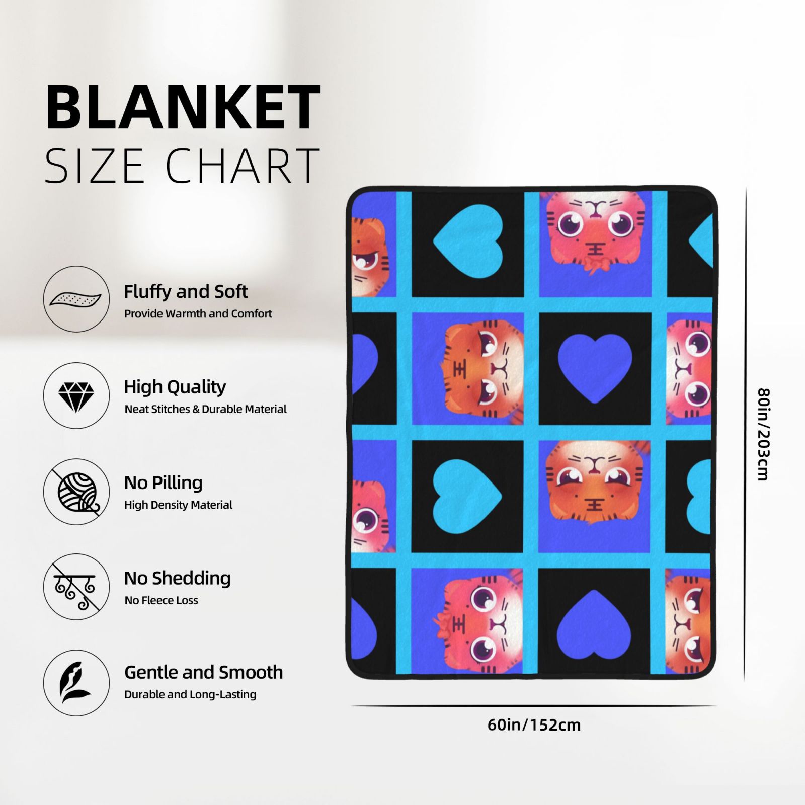 60x80in Double Sided Blanket