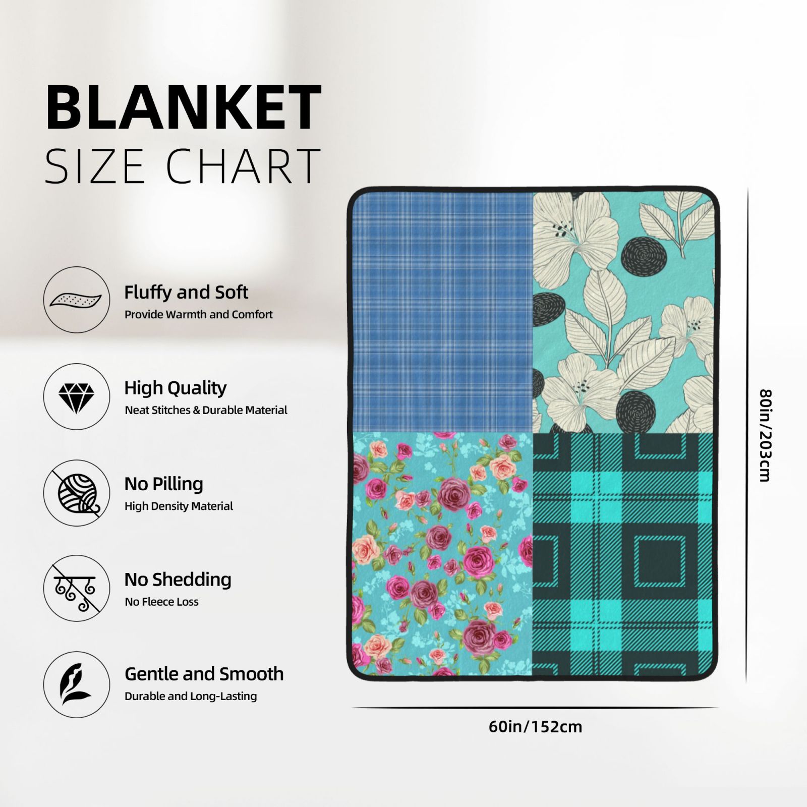 60x80in Double Sided Blanket