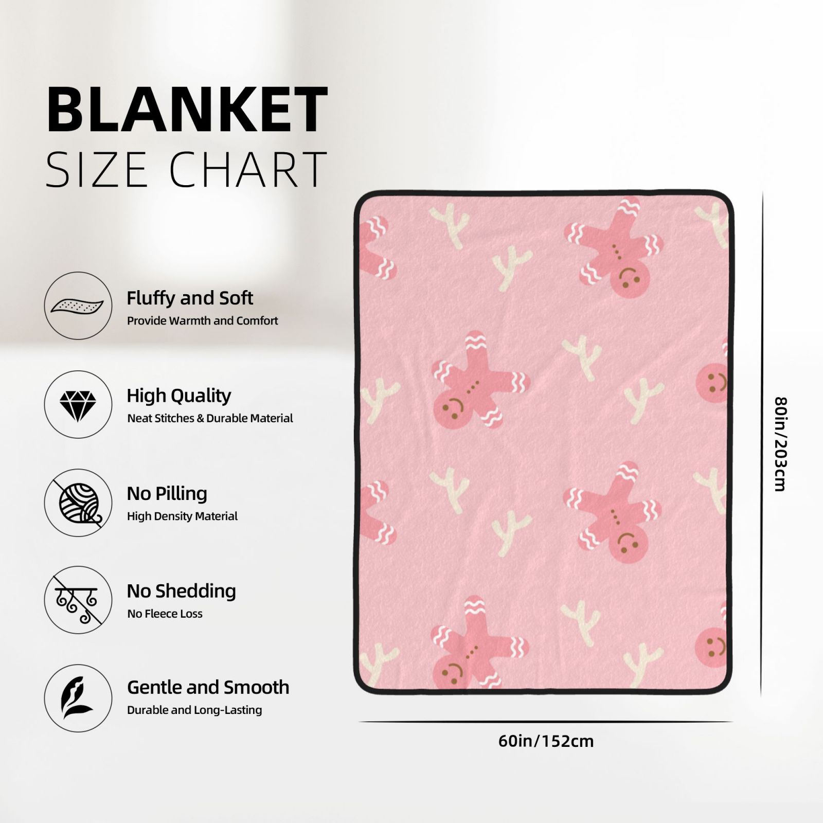 60x80in Double Sided Blanket