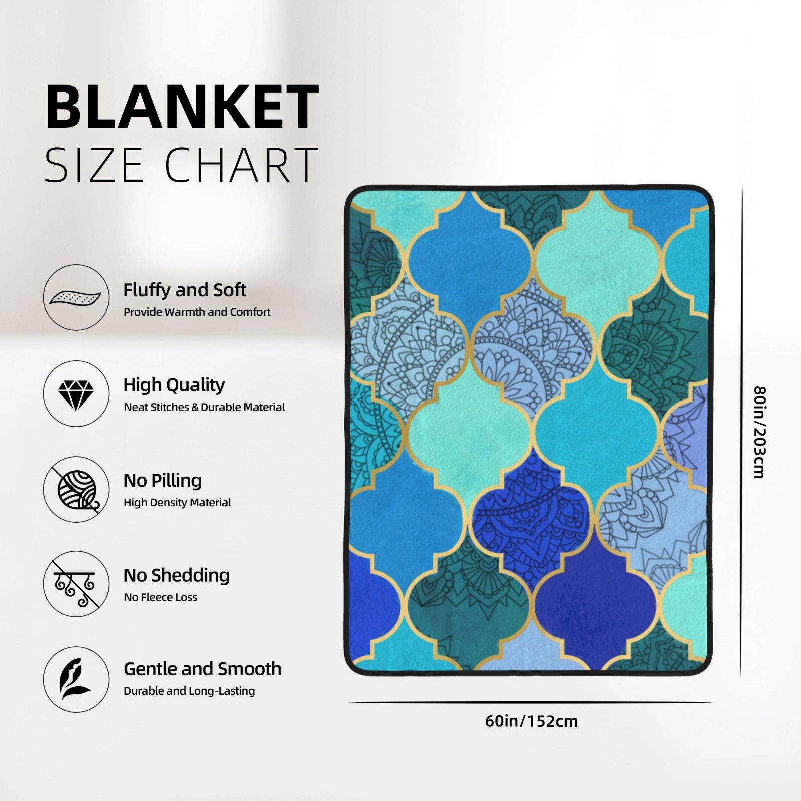 60x80in Double Sided Blanket