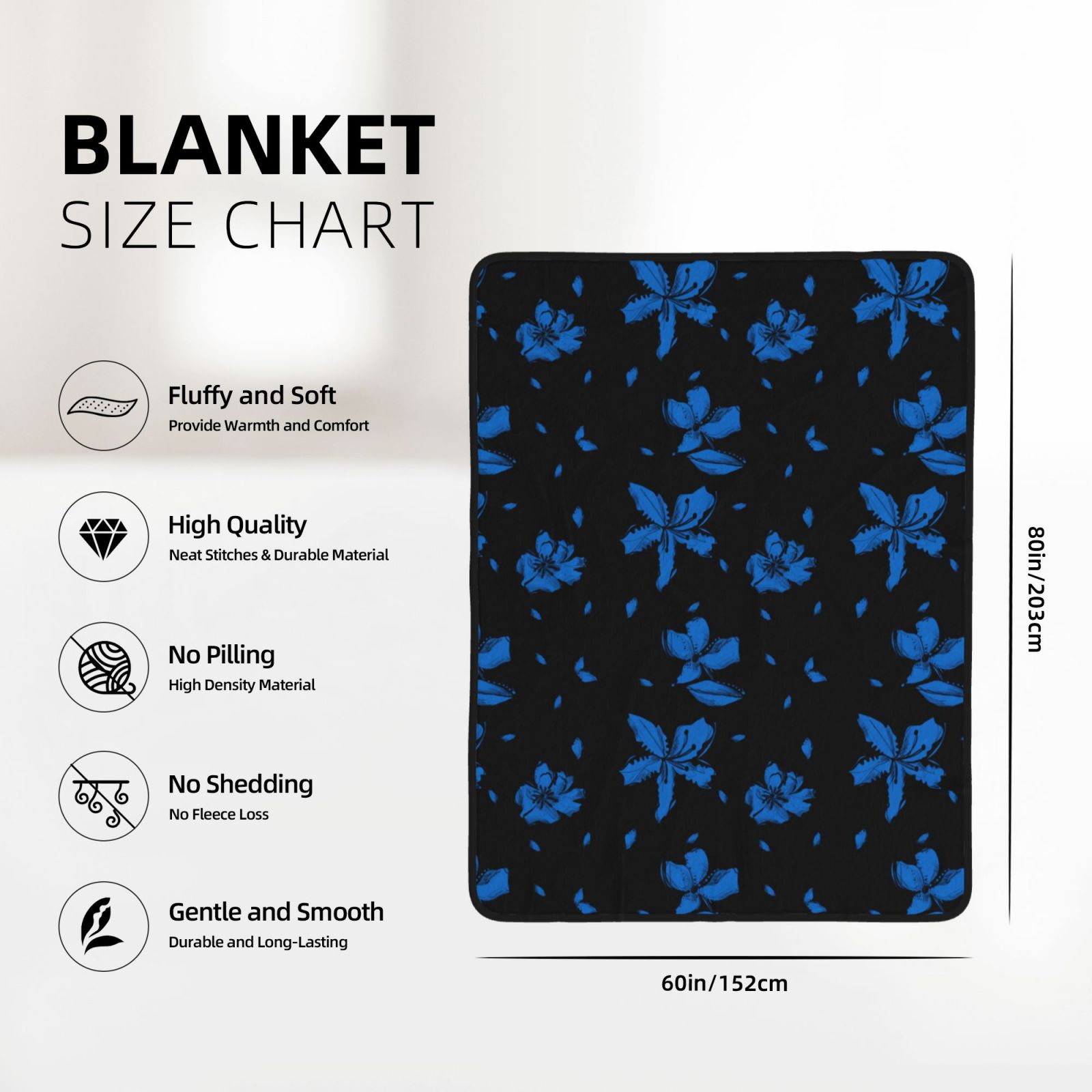 60x80in Double Sided Blanket