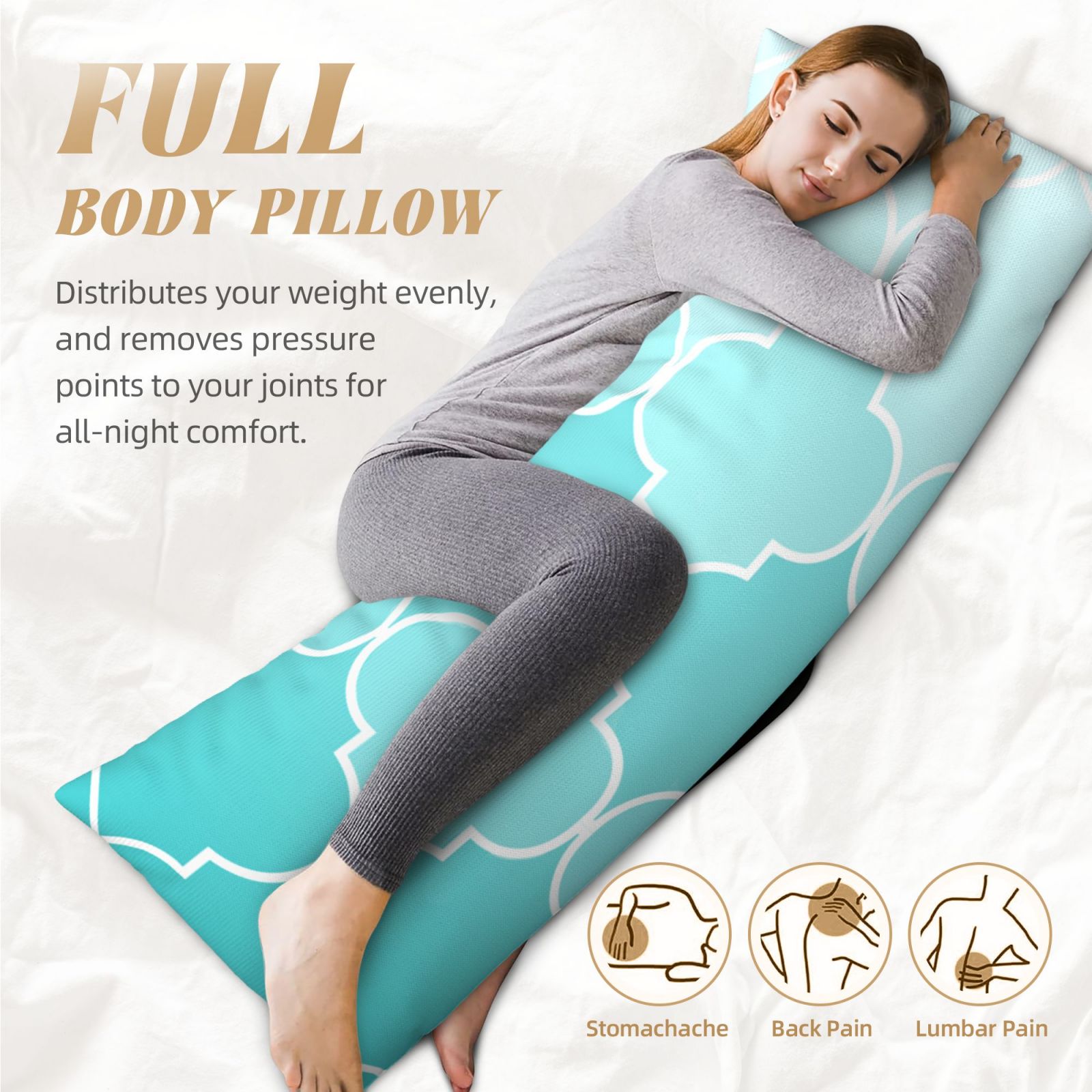 Long Body Pillowcase 20x54in