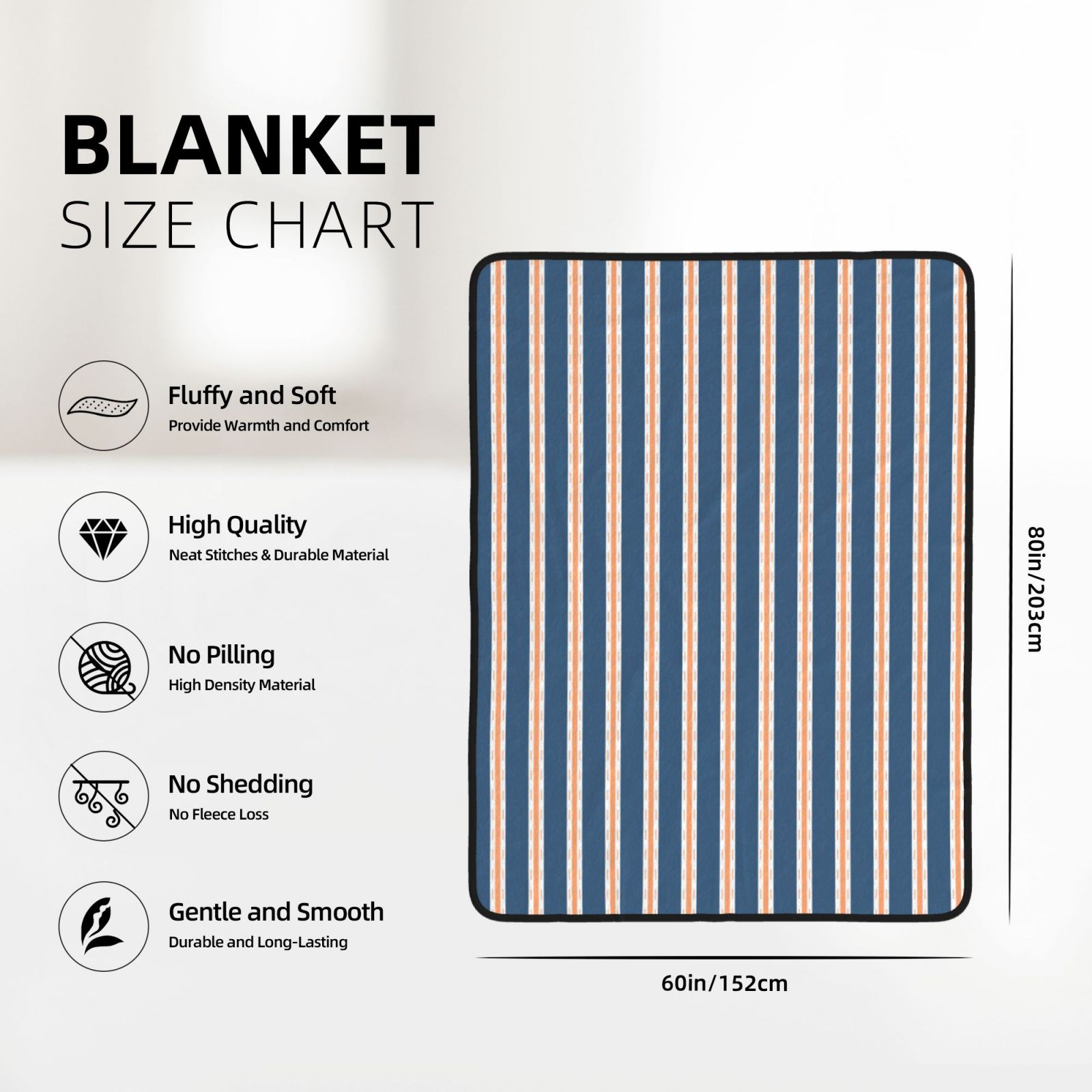 60x80in Double Sided Blanket