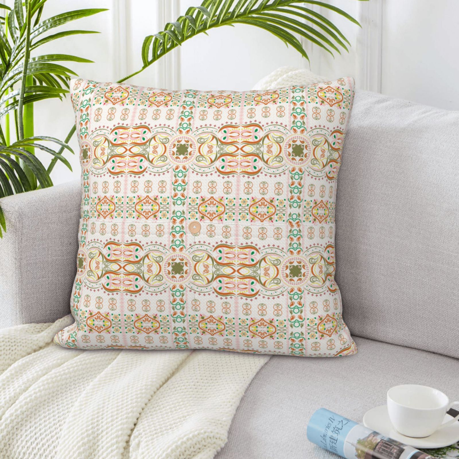 Linen Decorative Throw Pillow