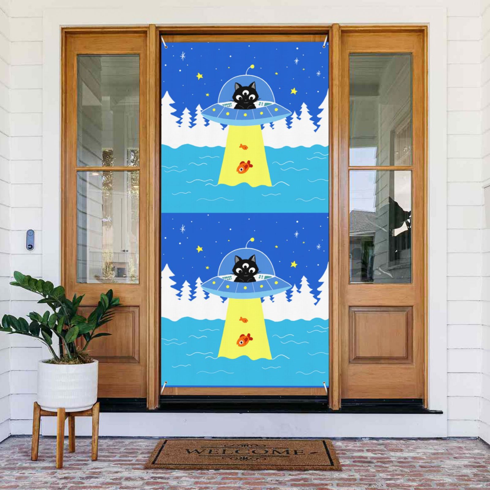 Door Cover Decorated Banner