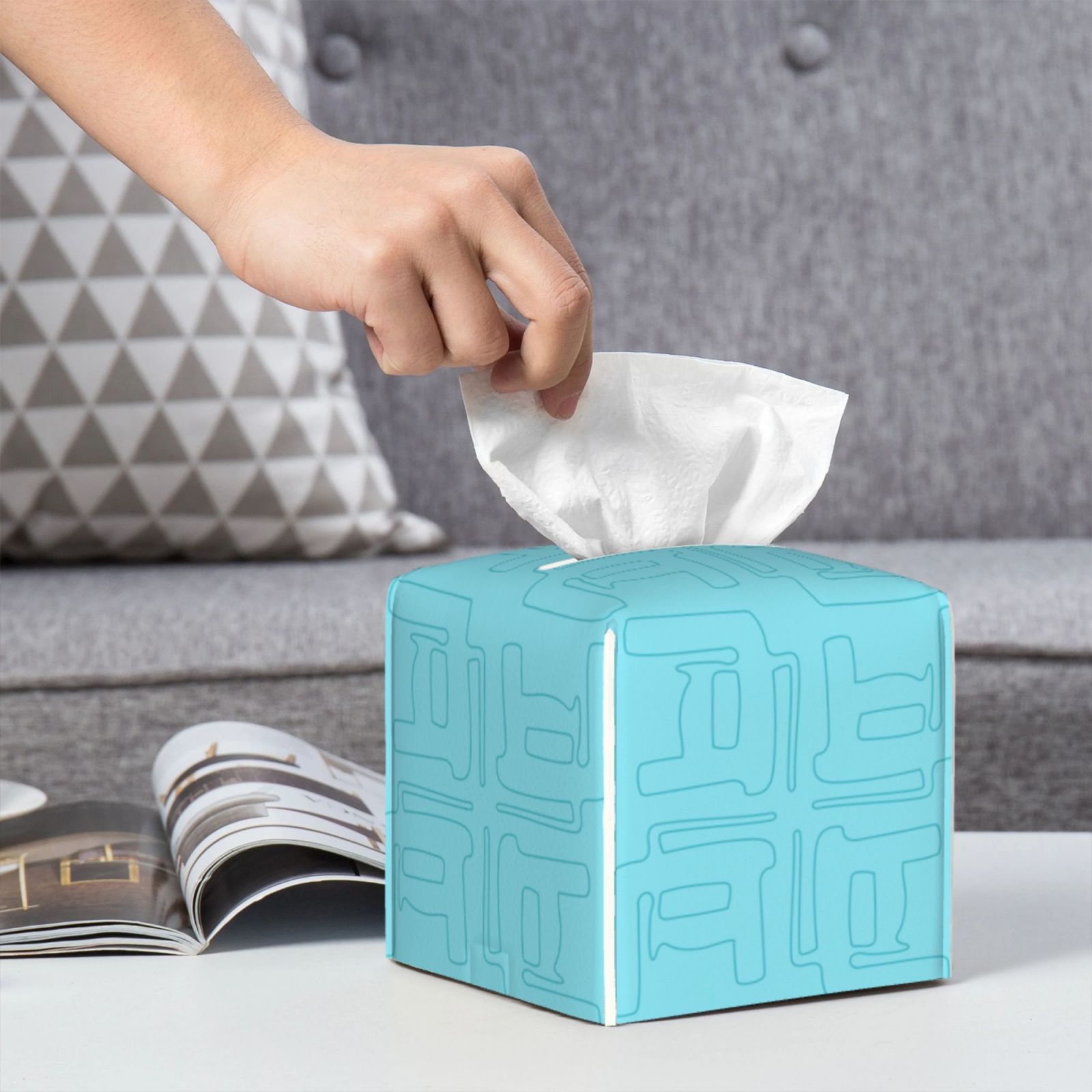 Leather Tissue Box