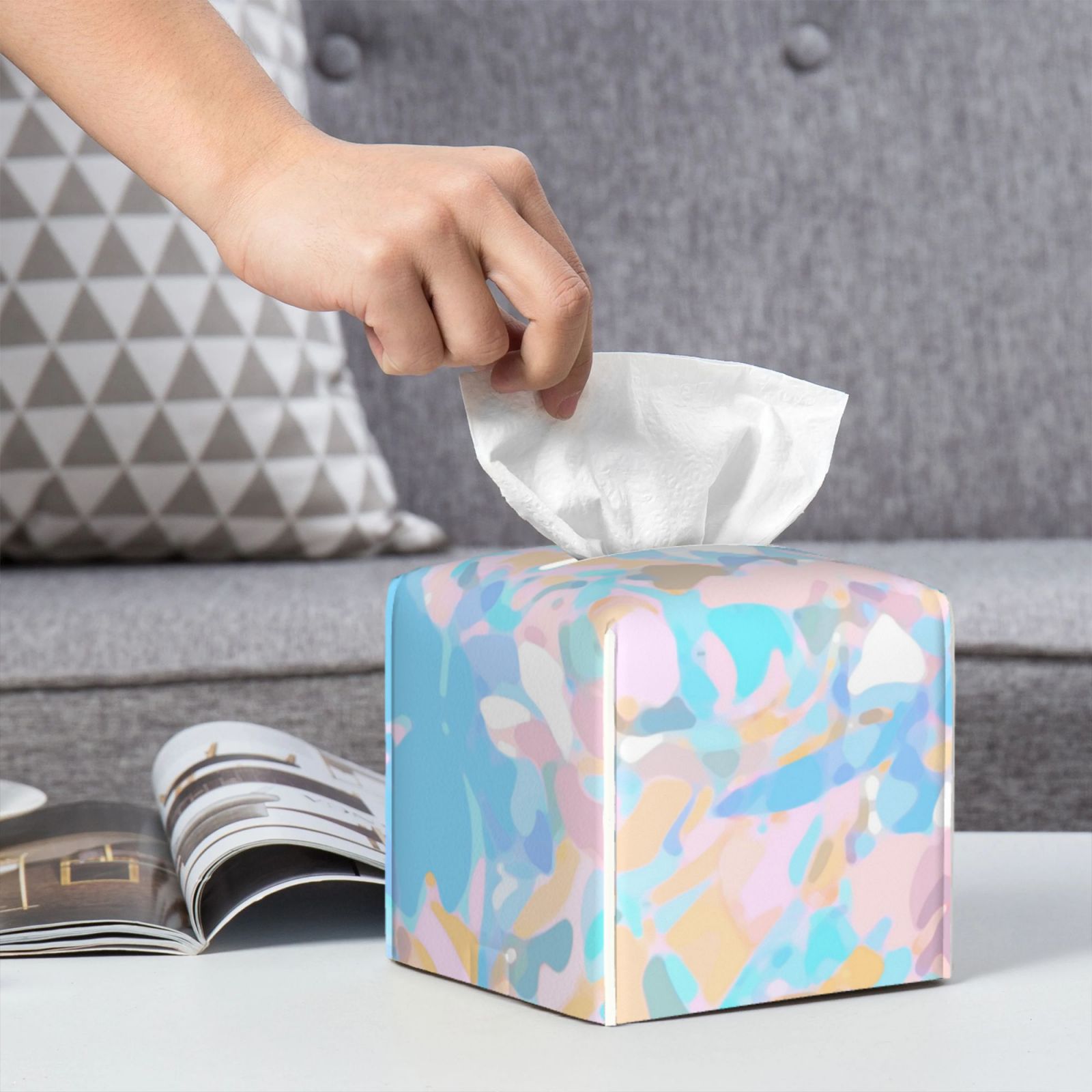 Leather Tissue Box