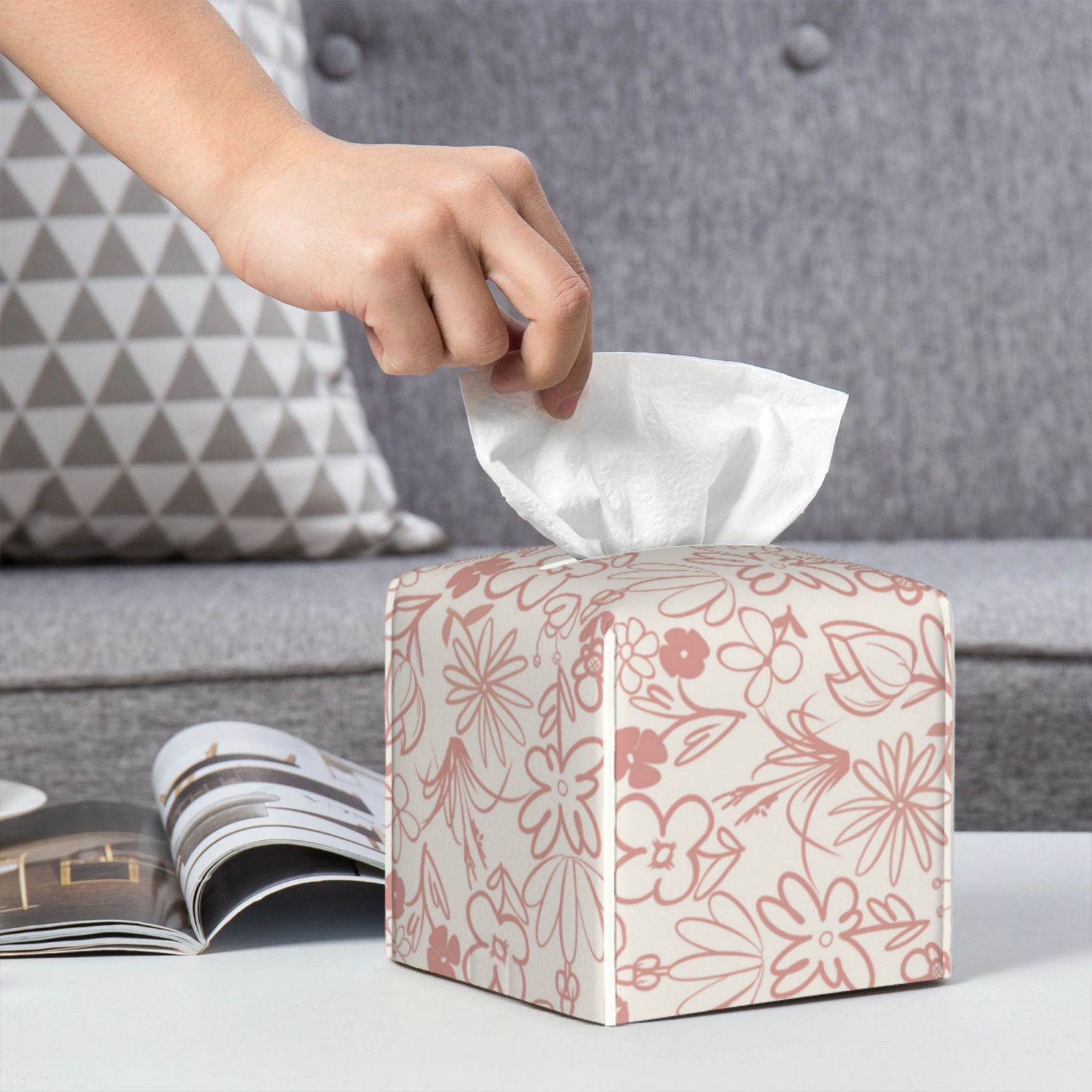 Leather Tissue Box