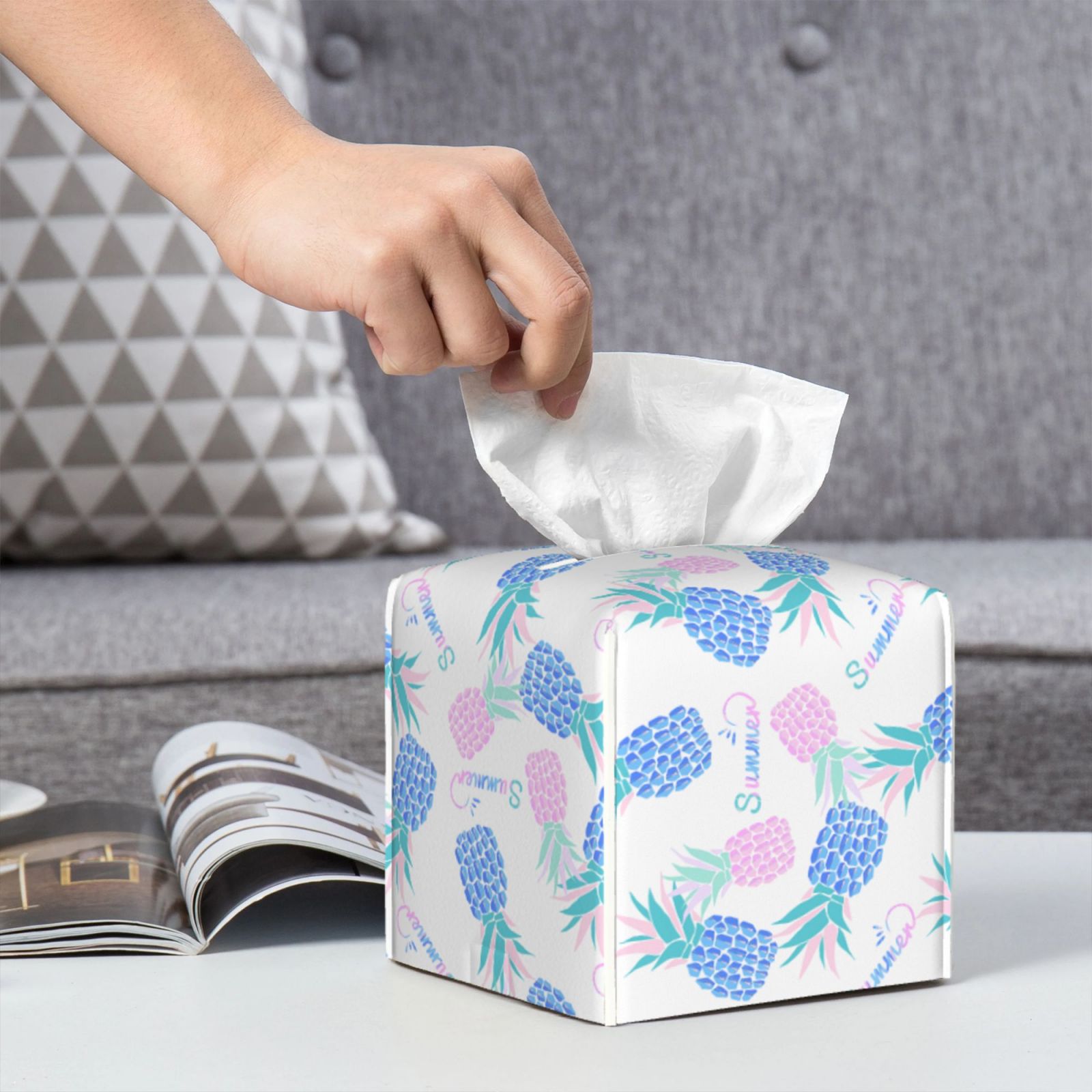 Leather Tissue Box