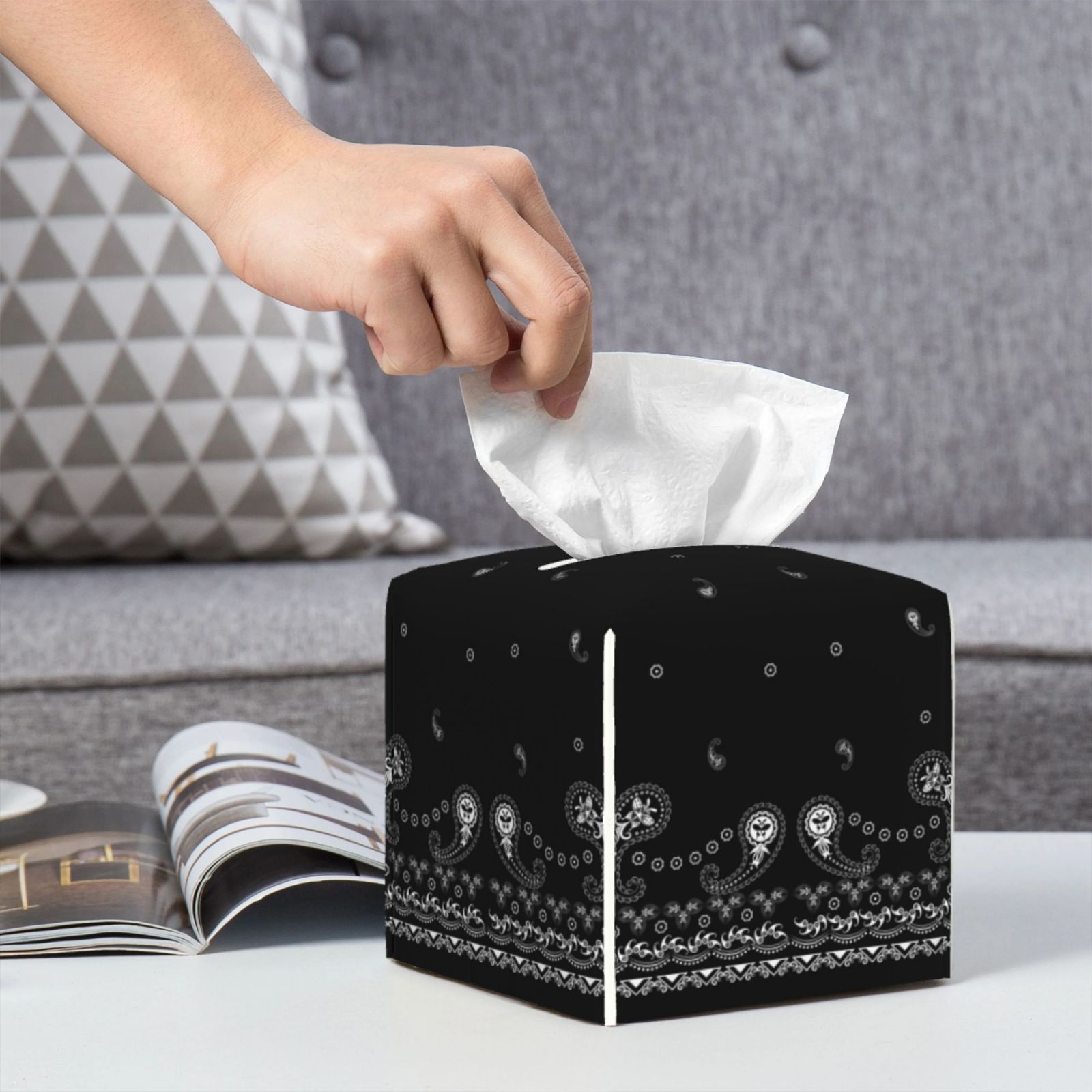 Leather Tissue Box