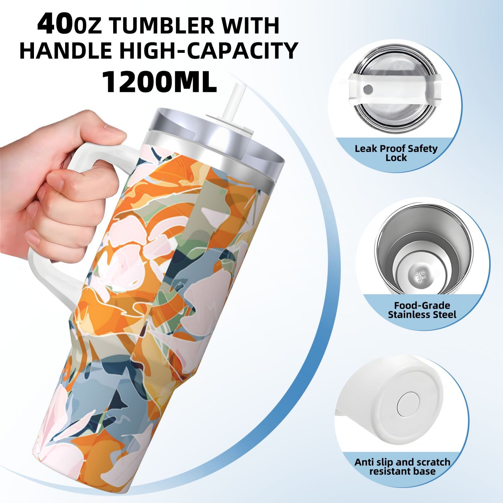 40Oz Tumbler With Handle