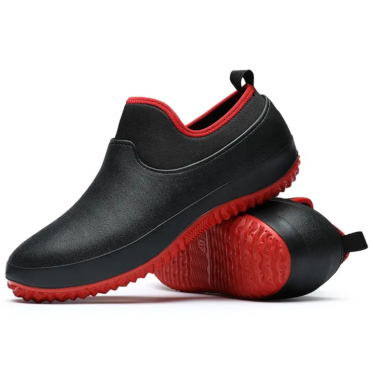 Waterproof Rubber Gumboots For Men Winter Slip-on Ankle Garden Shoes For Women