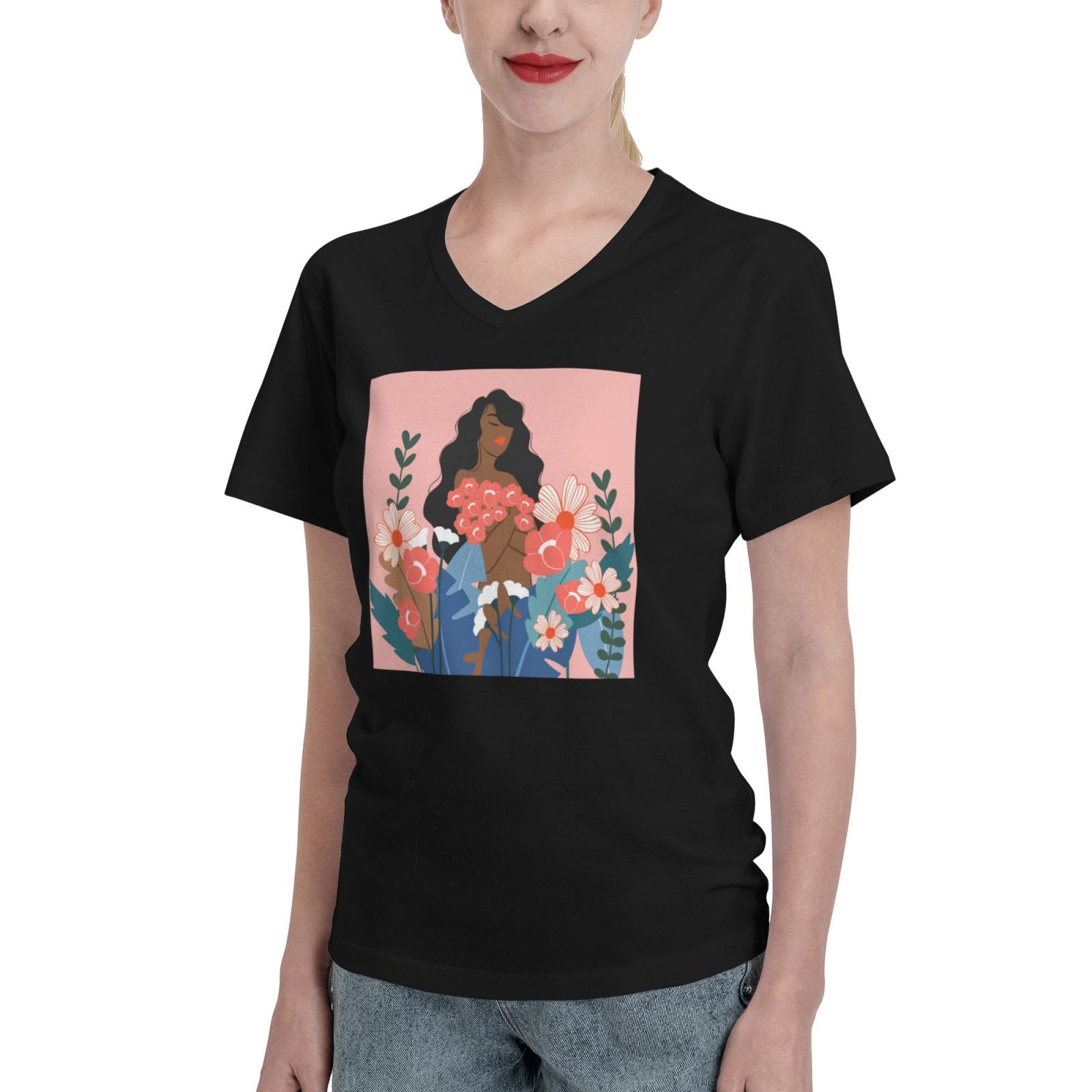 Women's V Neck T Shirts