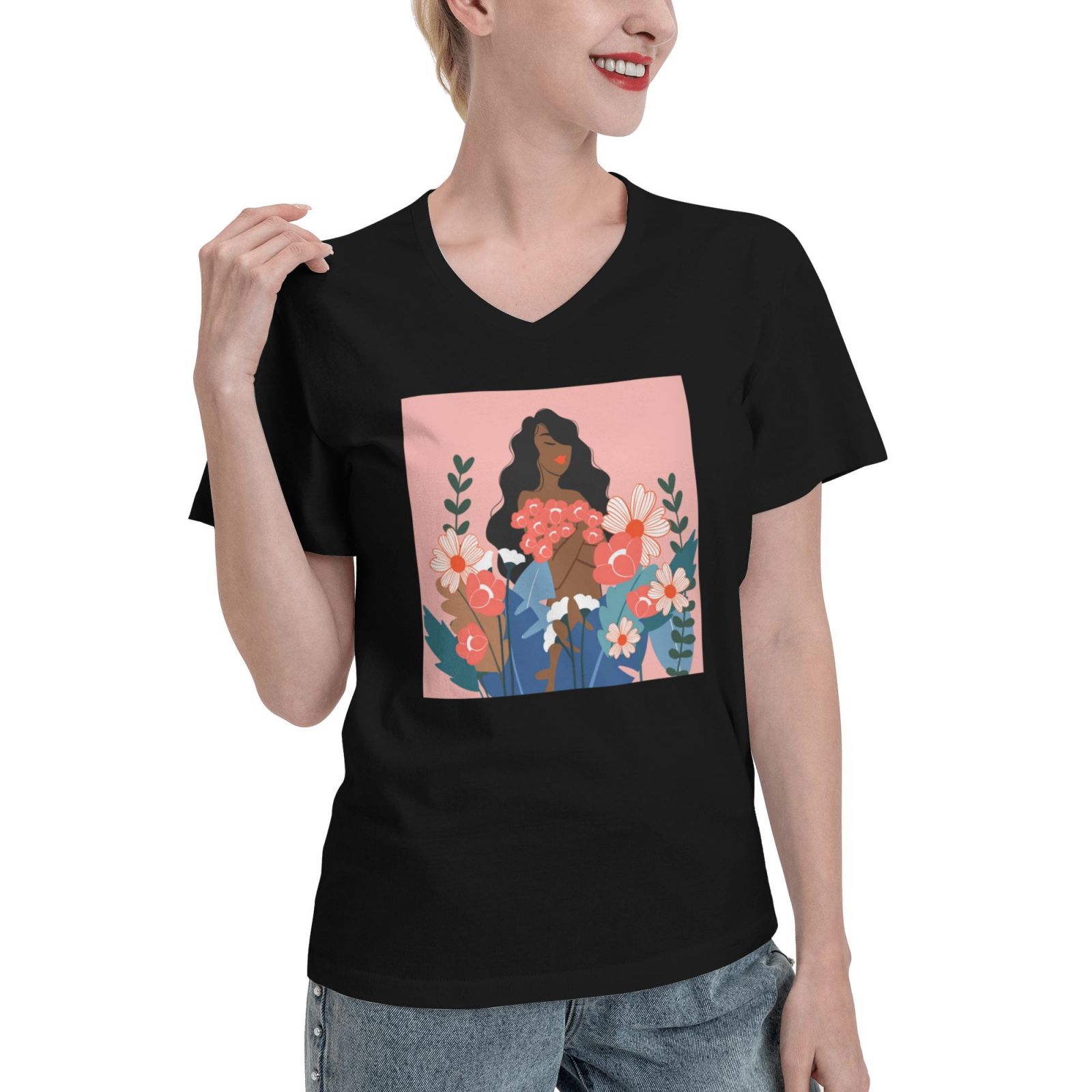 Women's V Neck T Shirts