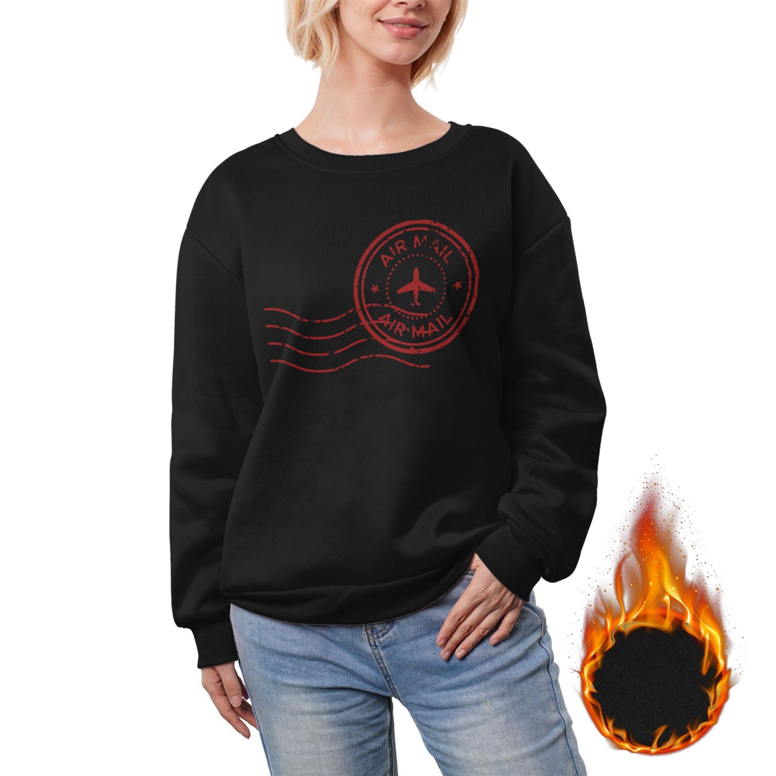 Women's Fleece Crew-neck Hoodie