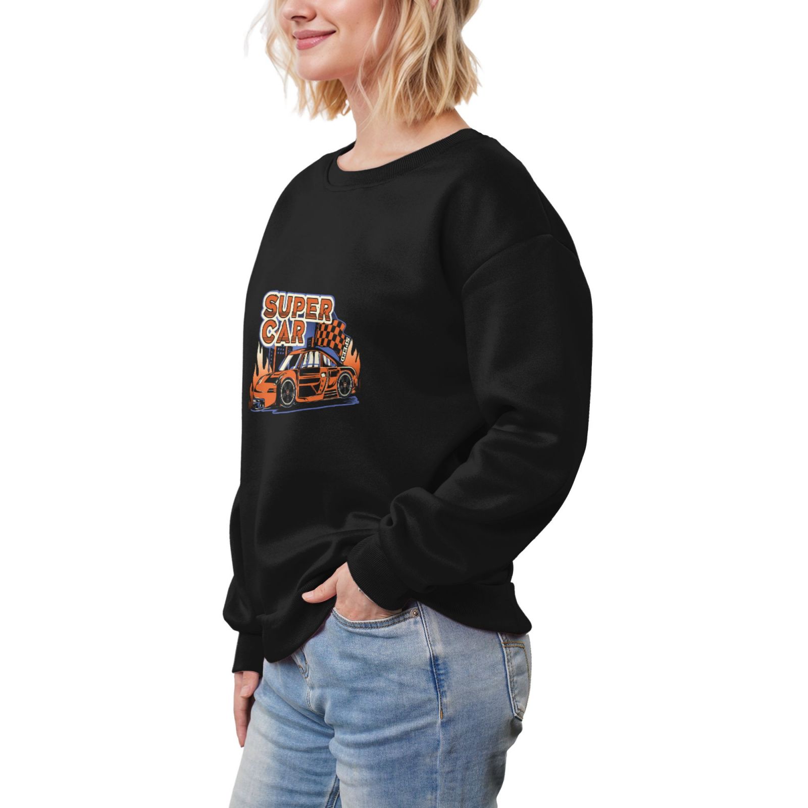 Women's Fleece Crew-neck Hoodie