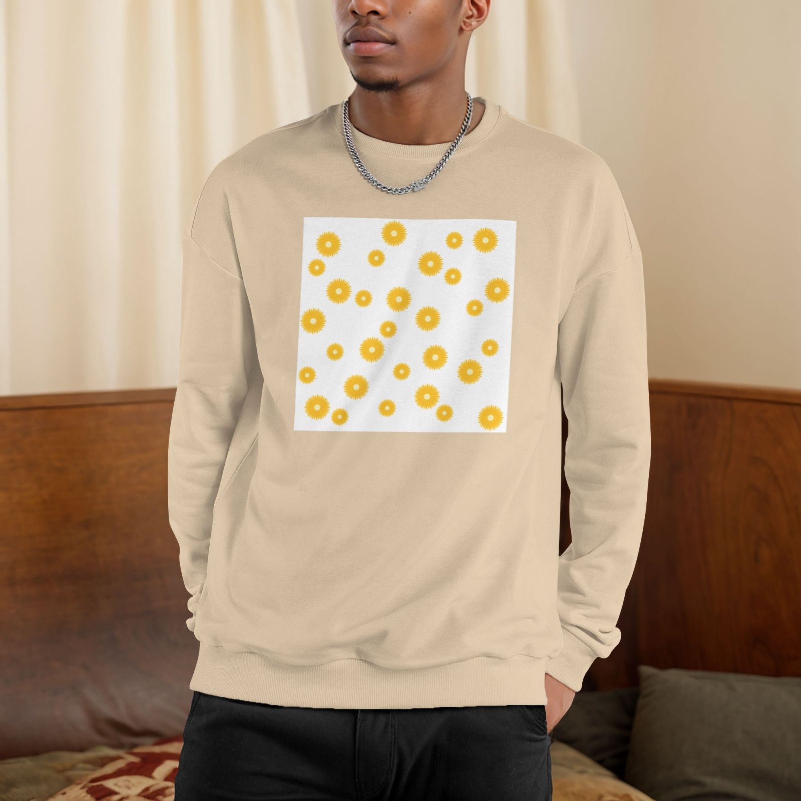 Men's Fleece Crew-neck Hoodie