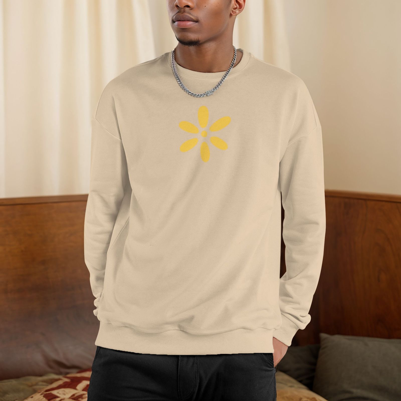 Men's Fleece Crew-neck Hoodie