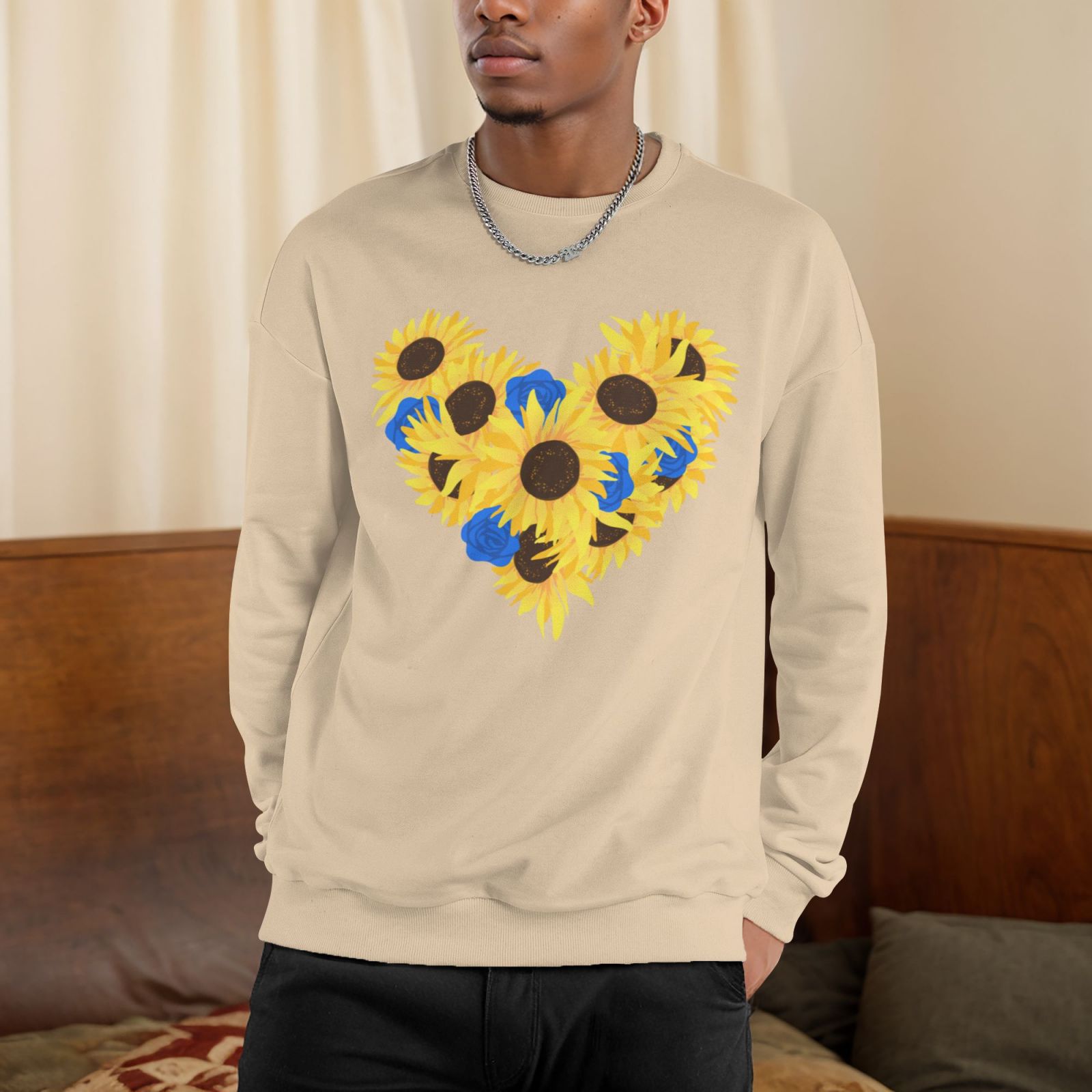 Men's Fleece Crew-neck Hoodie