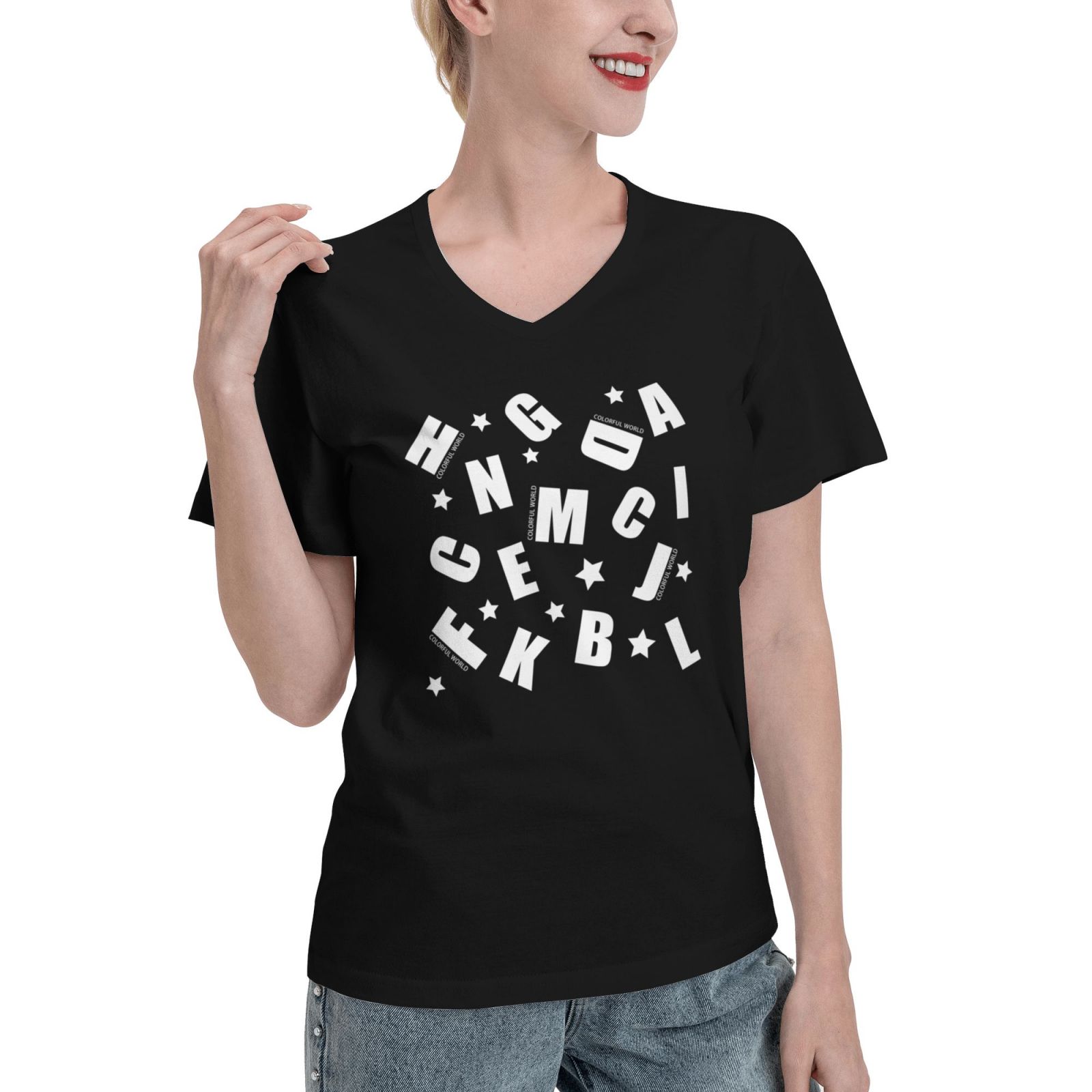 Women's V Neck T Shirts