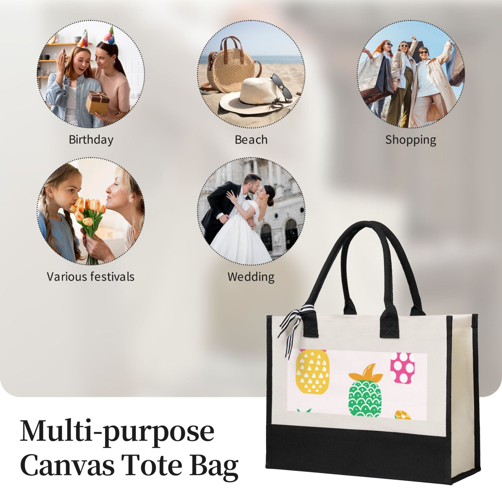 Canvas Gift Shopping Bag