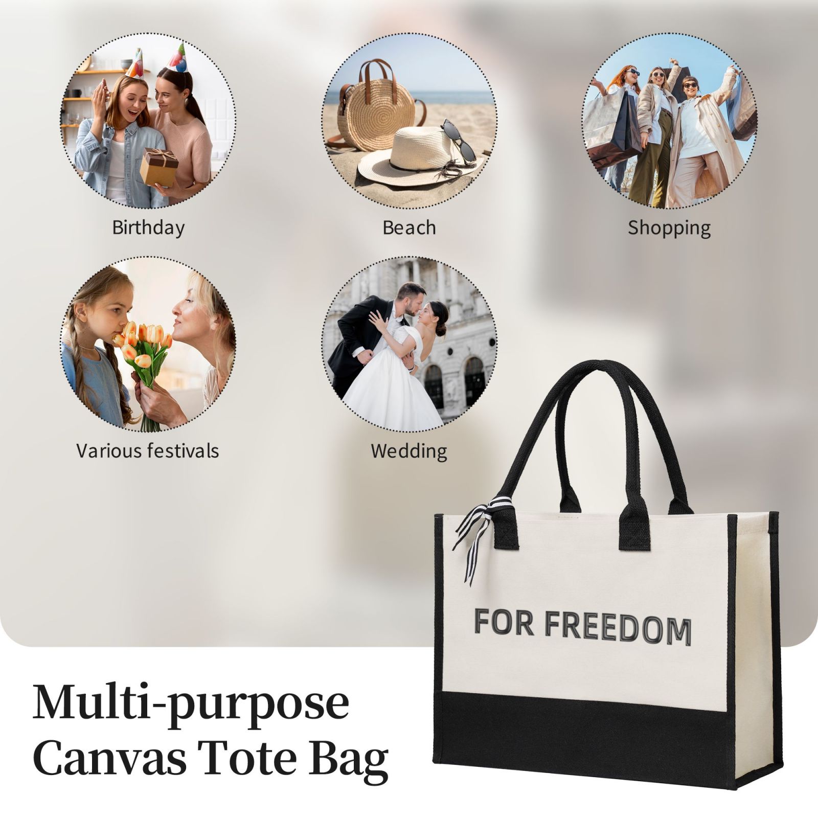 Canvas Gift Shopping Bag