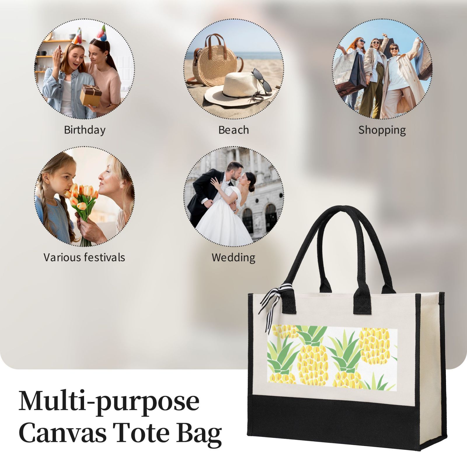 Canvas Gift Shopping Bag