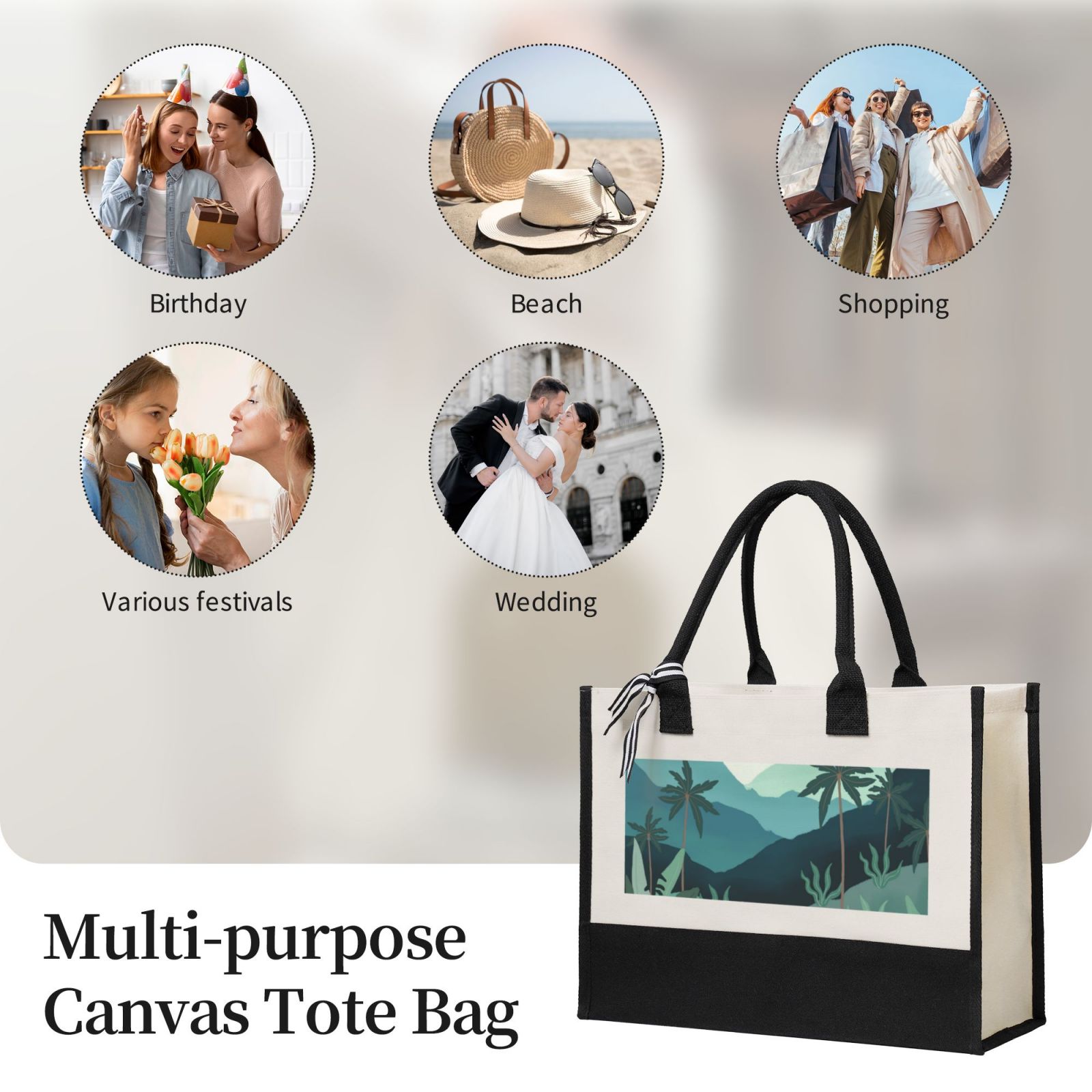 Canvas Gift Shopping Bag