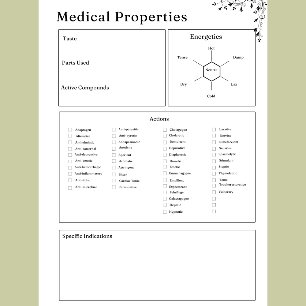 Herbs and Essential Oils Planner