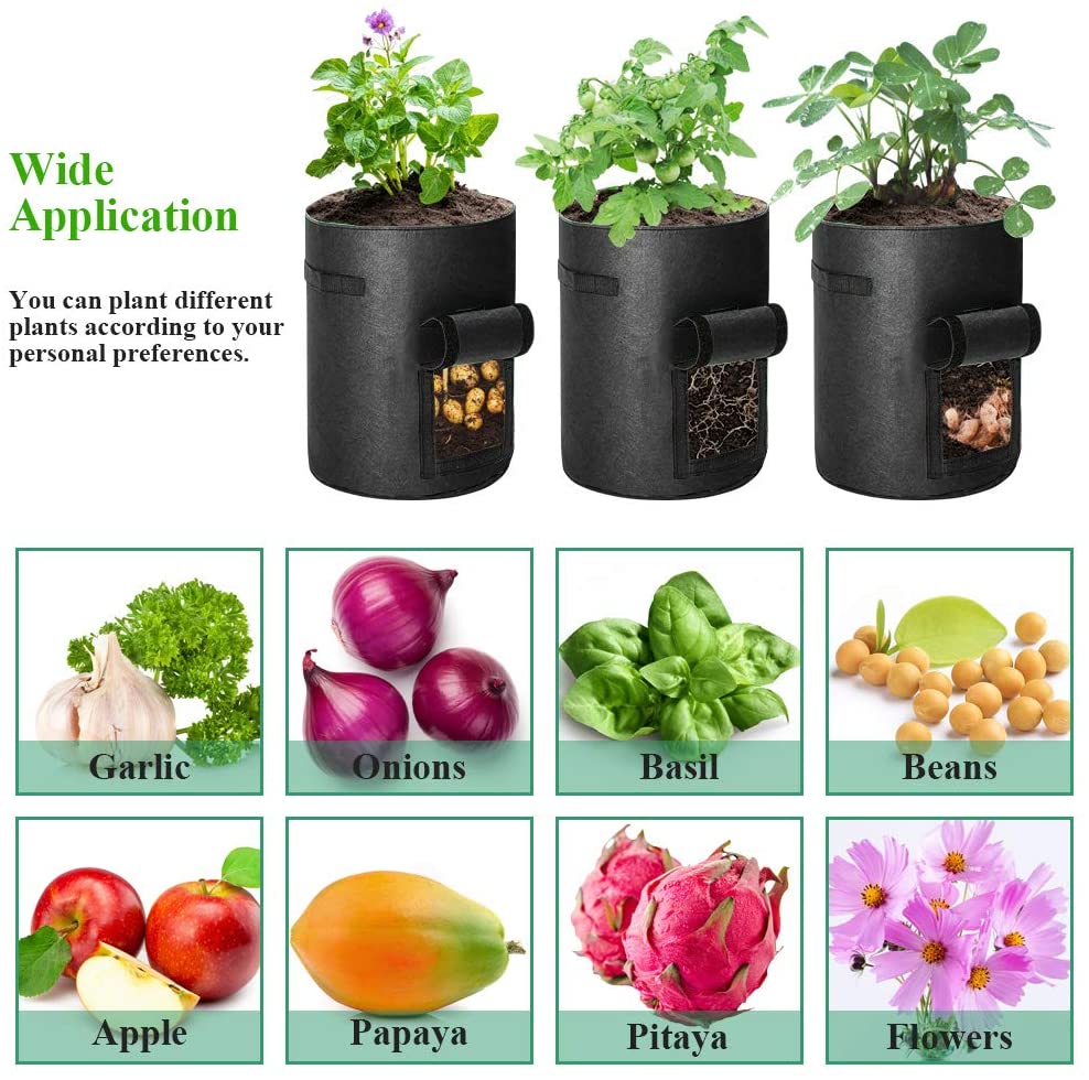 Vegetable Grow Bags Black