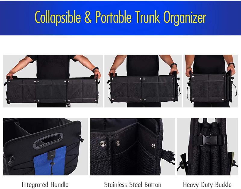 Premium Car Trunk Organizer Collapsible Multi Comparment