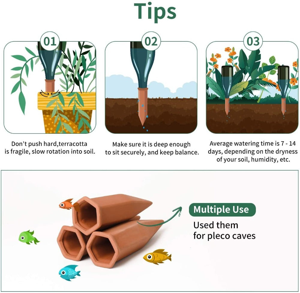 Terracotta Plant Watering Stakes