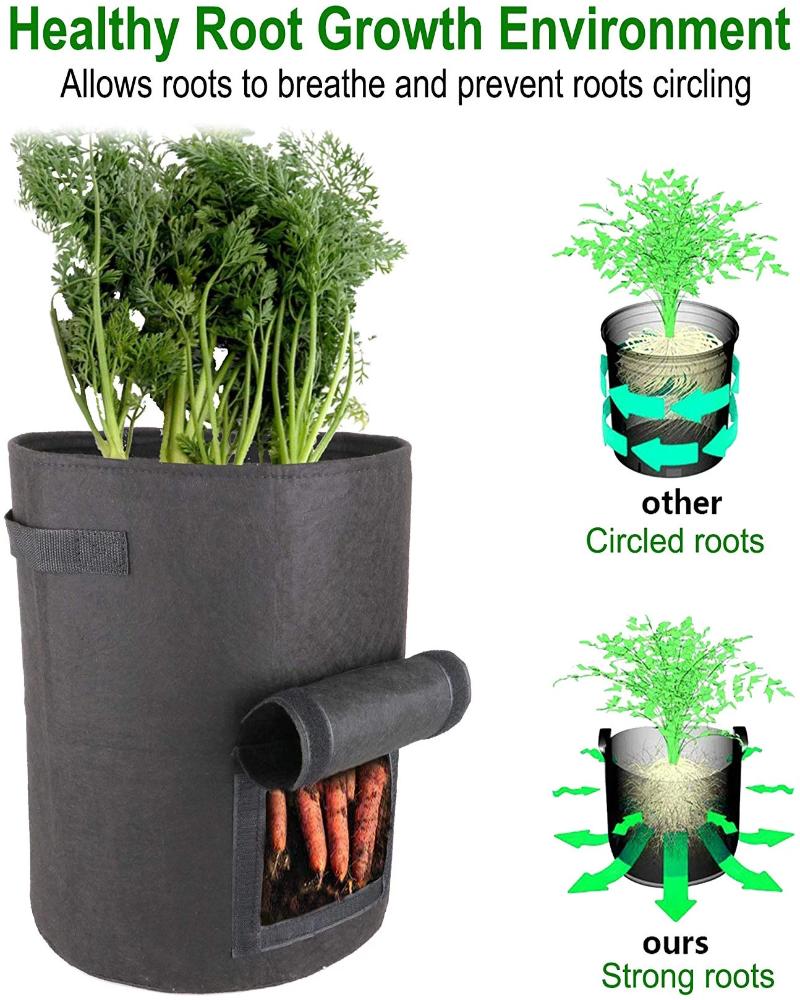 Vegetable Grow Bags Black