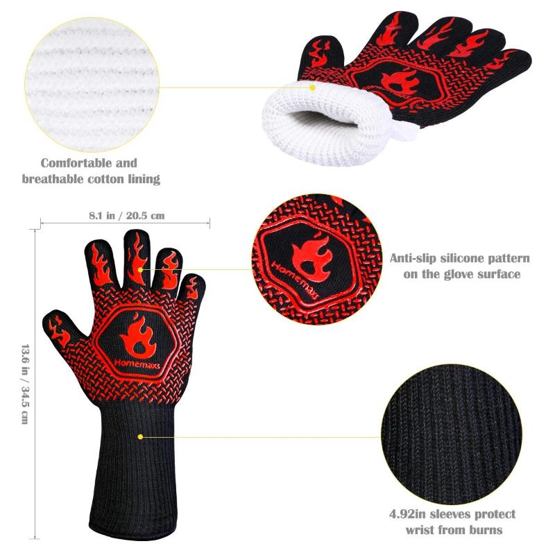 BBQ Gloves Heat Resistant Mitts