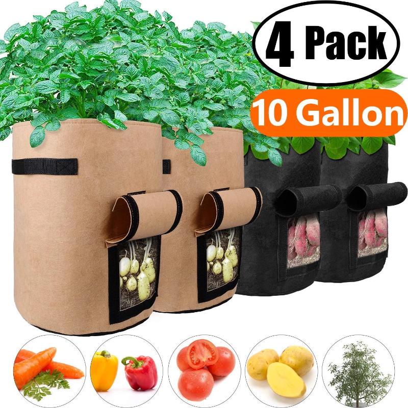 Fabric Garden Grow Bags Mix