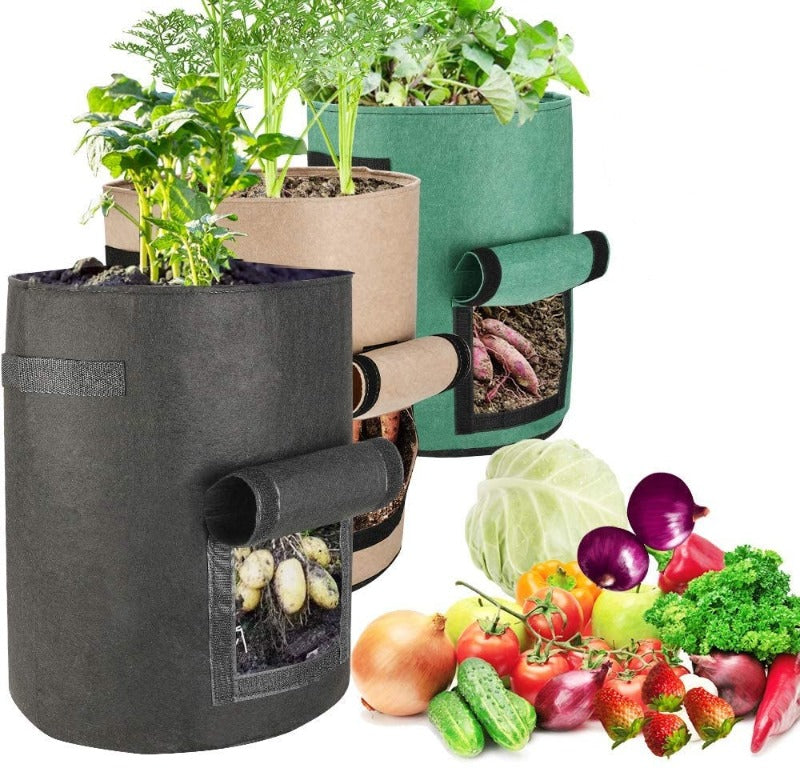 Fabric Garden Grow Bags Mix