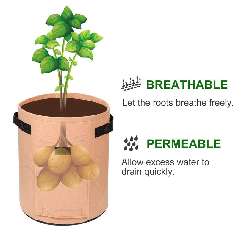 Vegetable Grow Bags Beige