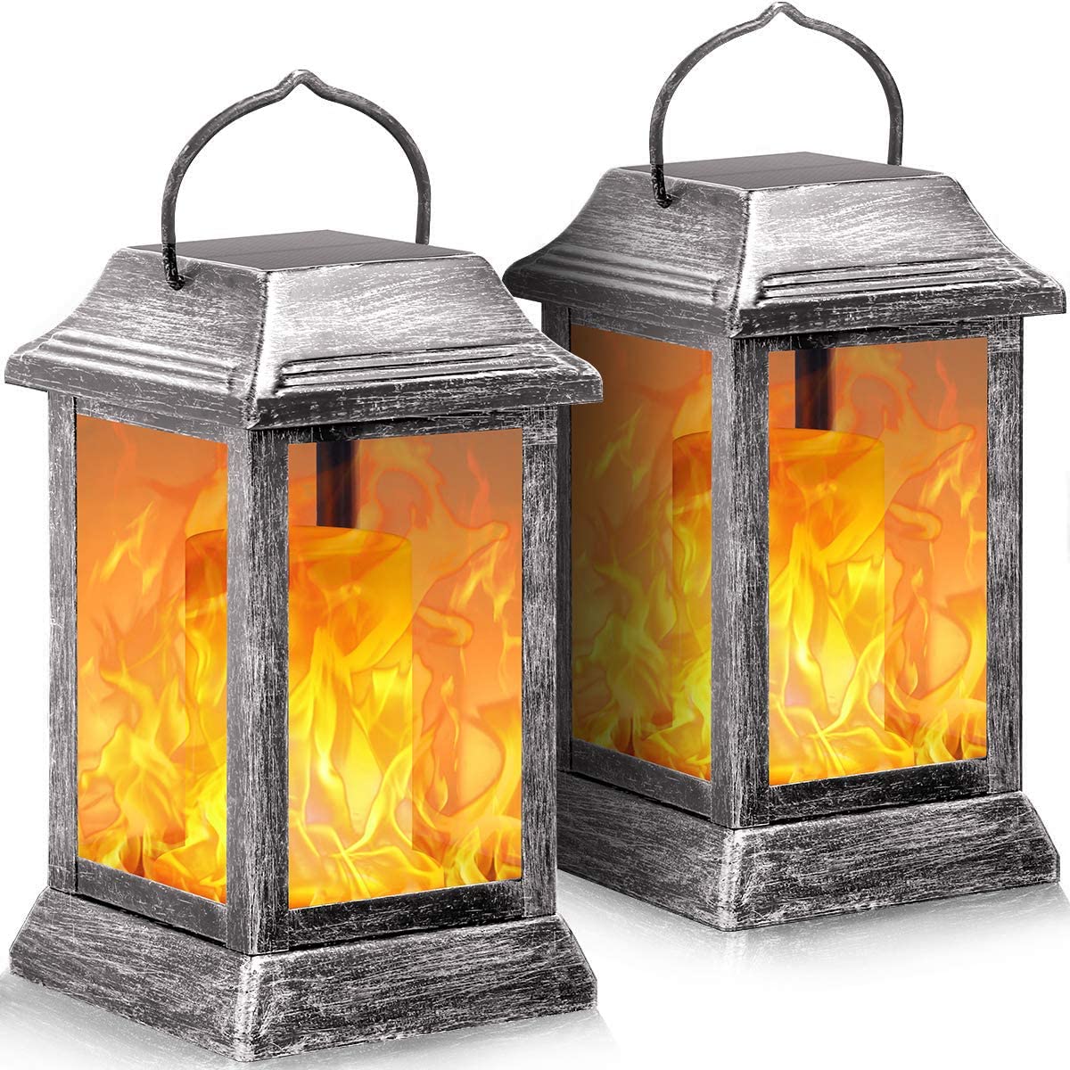 Solar LED Flickering Flame Lanterns