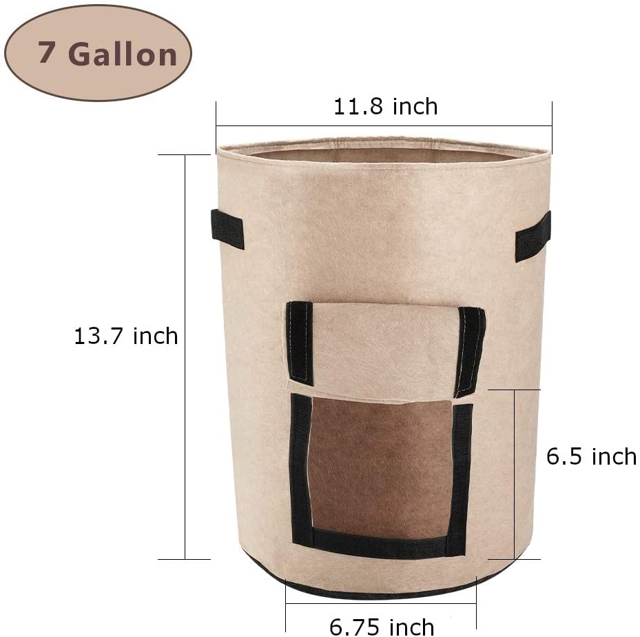 Fabric Garden Grow Bags Mix