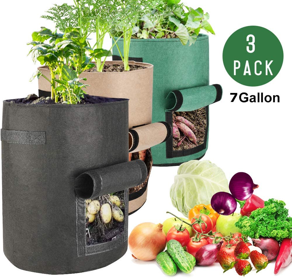 Fabric Garden Grow Bags Mix