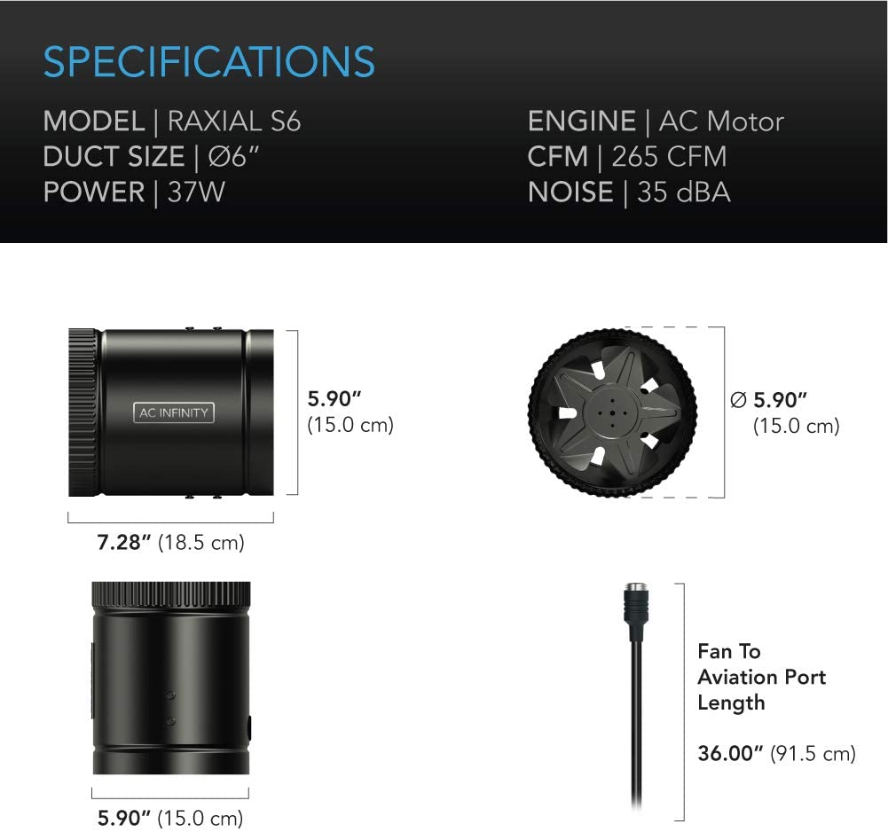 AC Infinity Booster Duct Fan 6
