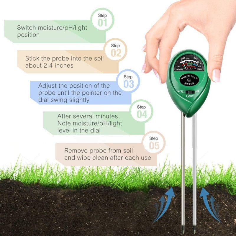 Soil Moisture Meter 3 in 1